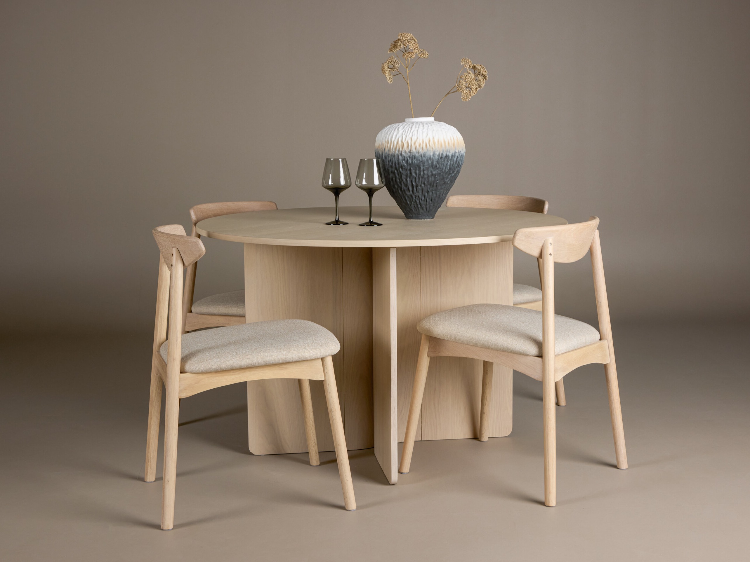 Conjunto de mesas y sillas para comedor Dallas 4986 (Luminoso madera)