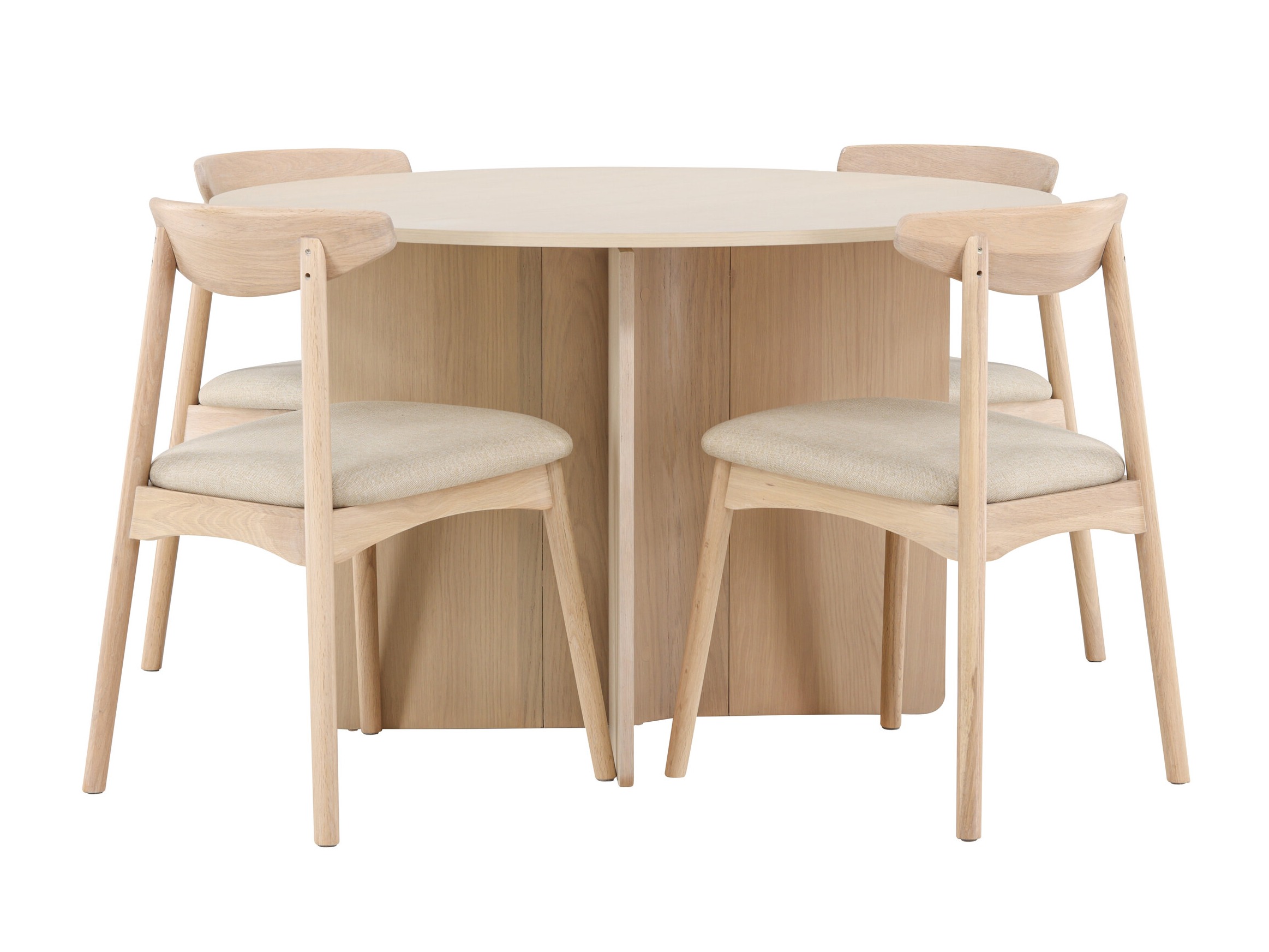 Conjunto de mesas y sillas para comedor Dallas 4986 (Luminoso madera)