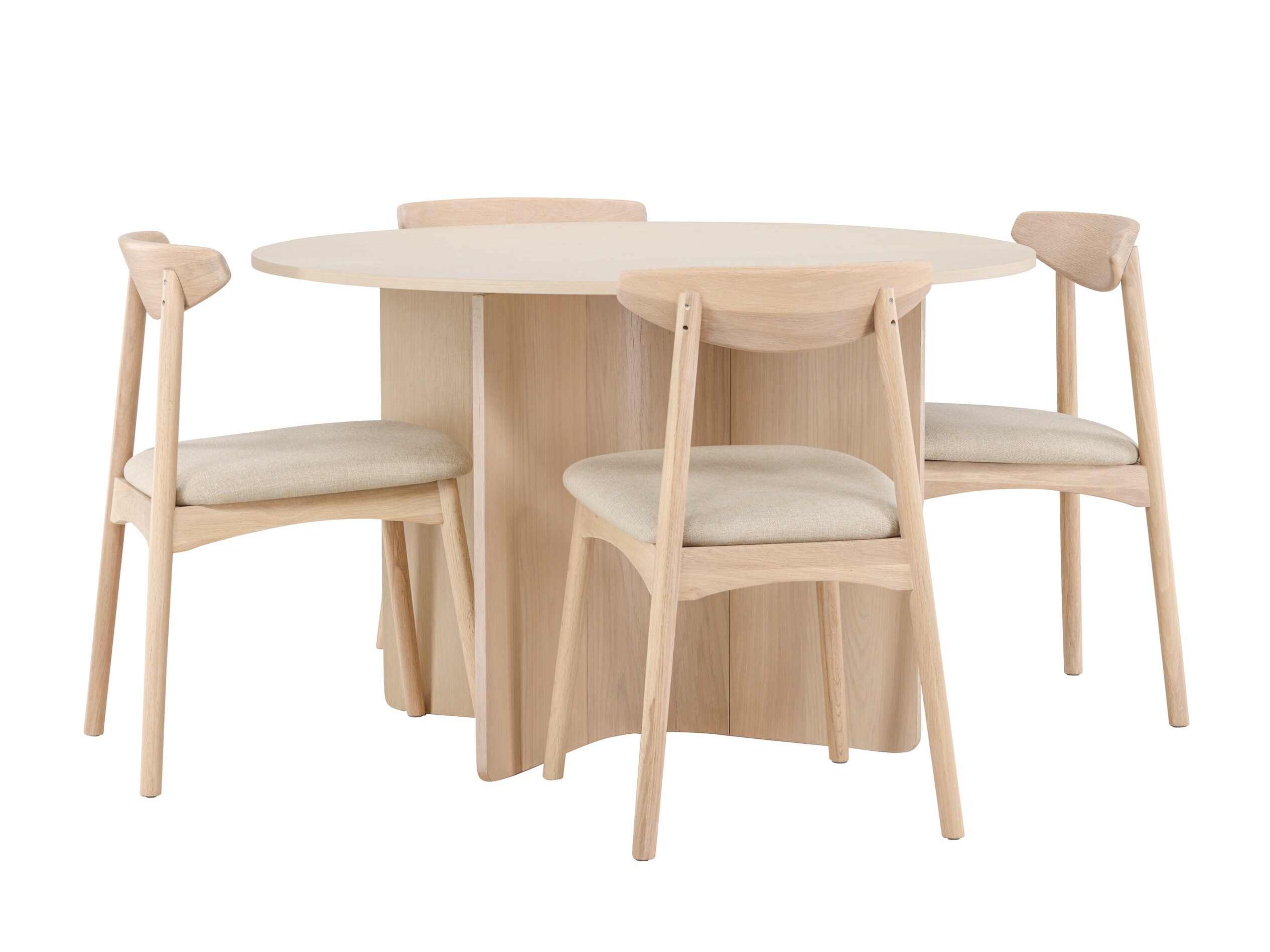 Conjunto de mesas y sillas para comedor Dallas 4986 (Luminoso madera)