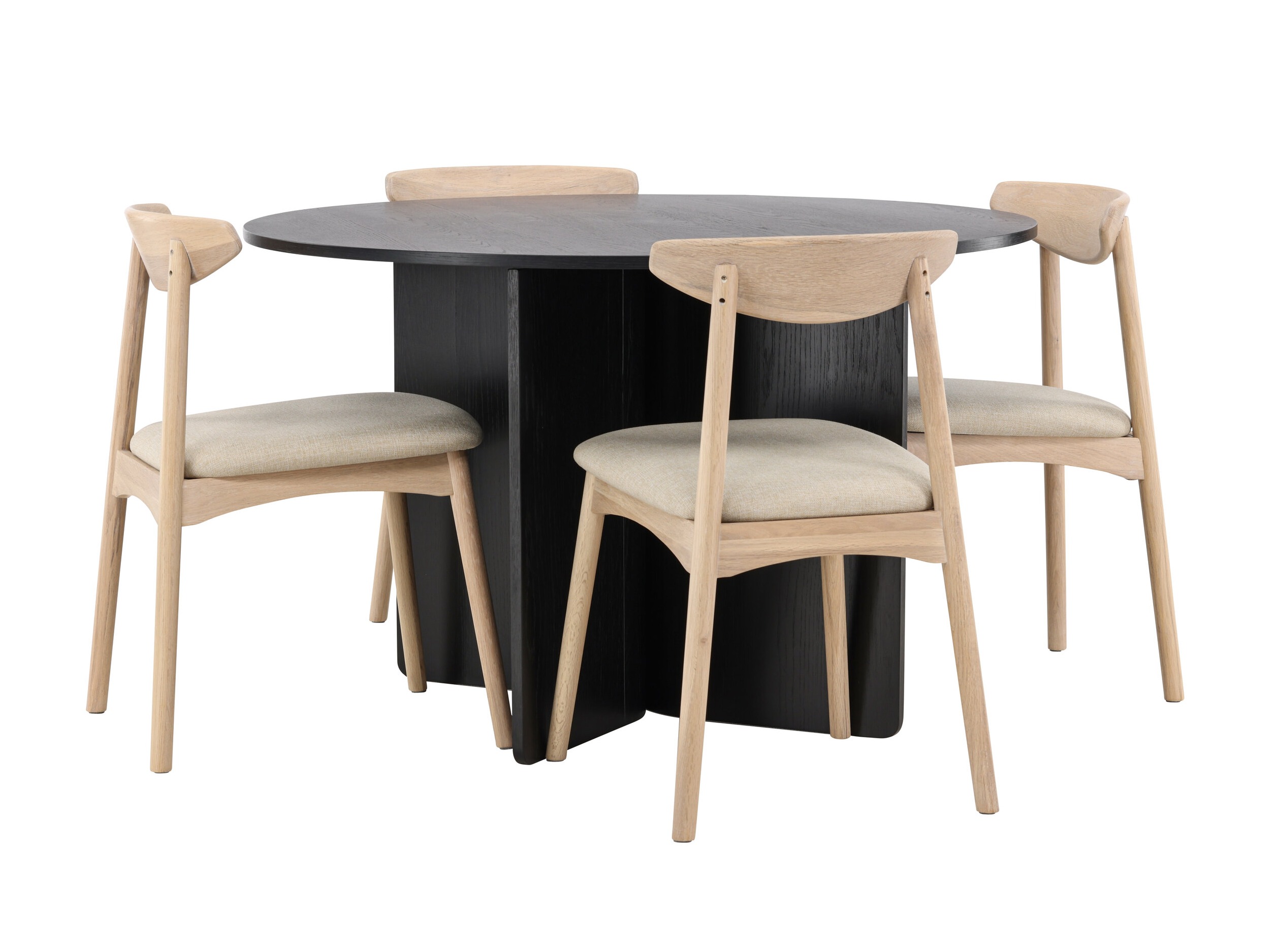 Conjunto de mesas y sillas para comedor Dallas 4986 (Negro)