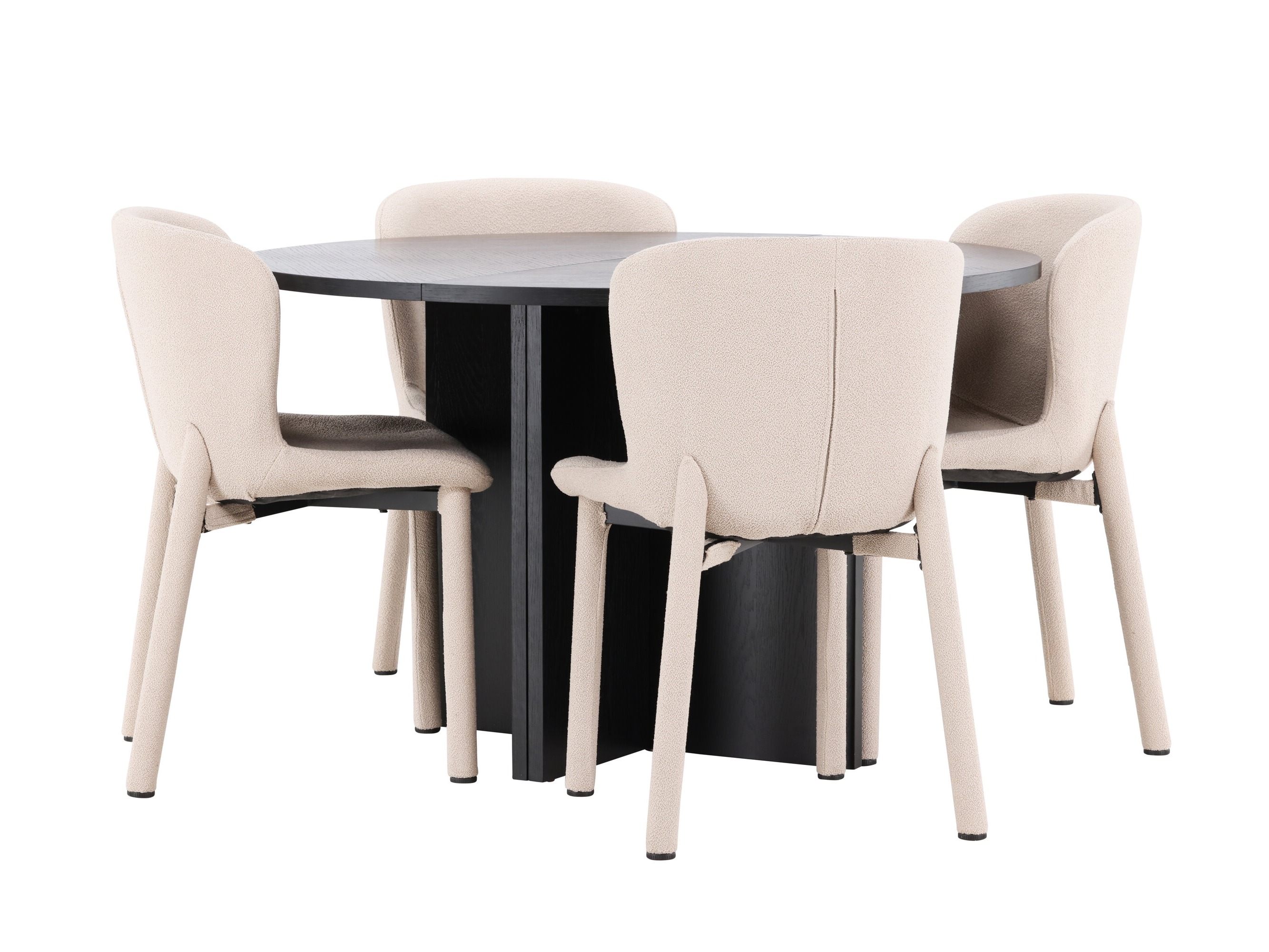 Conjunto de mesas y sillas para comedor Dallas 4988 (Negro)