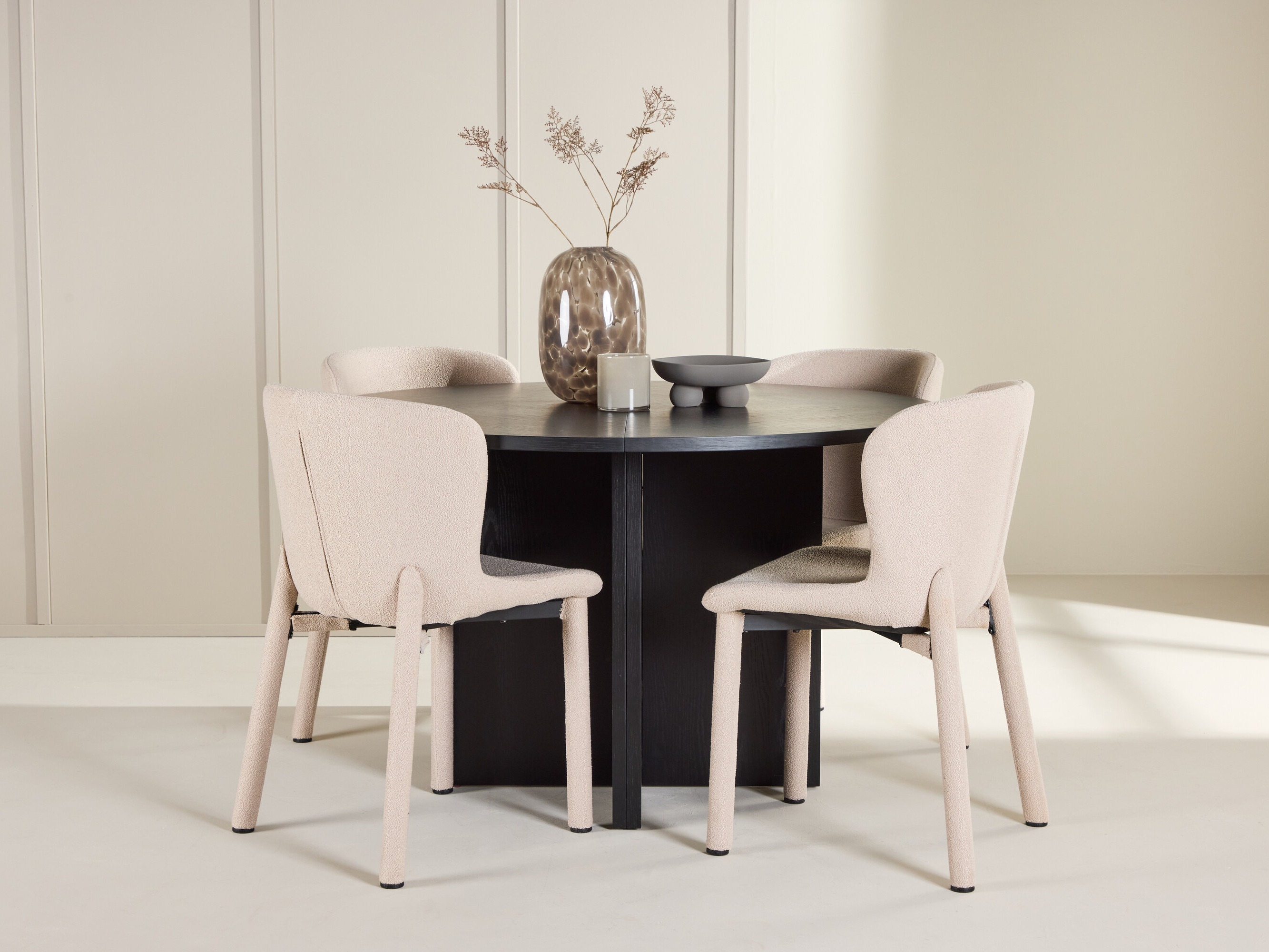 Conjunto de mesas y sillas para comedor Dallas 4988 (Negro)