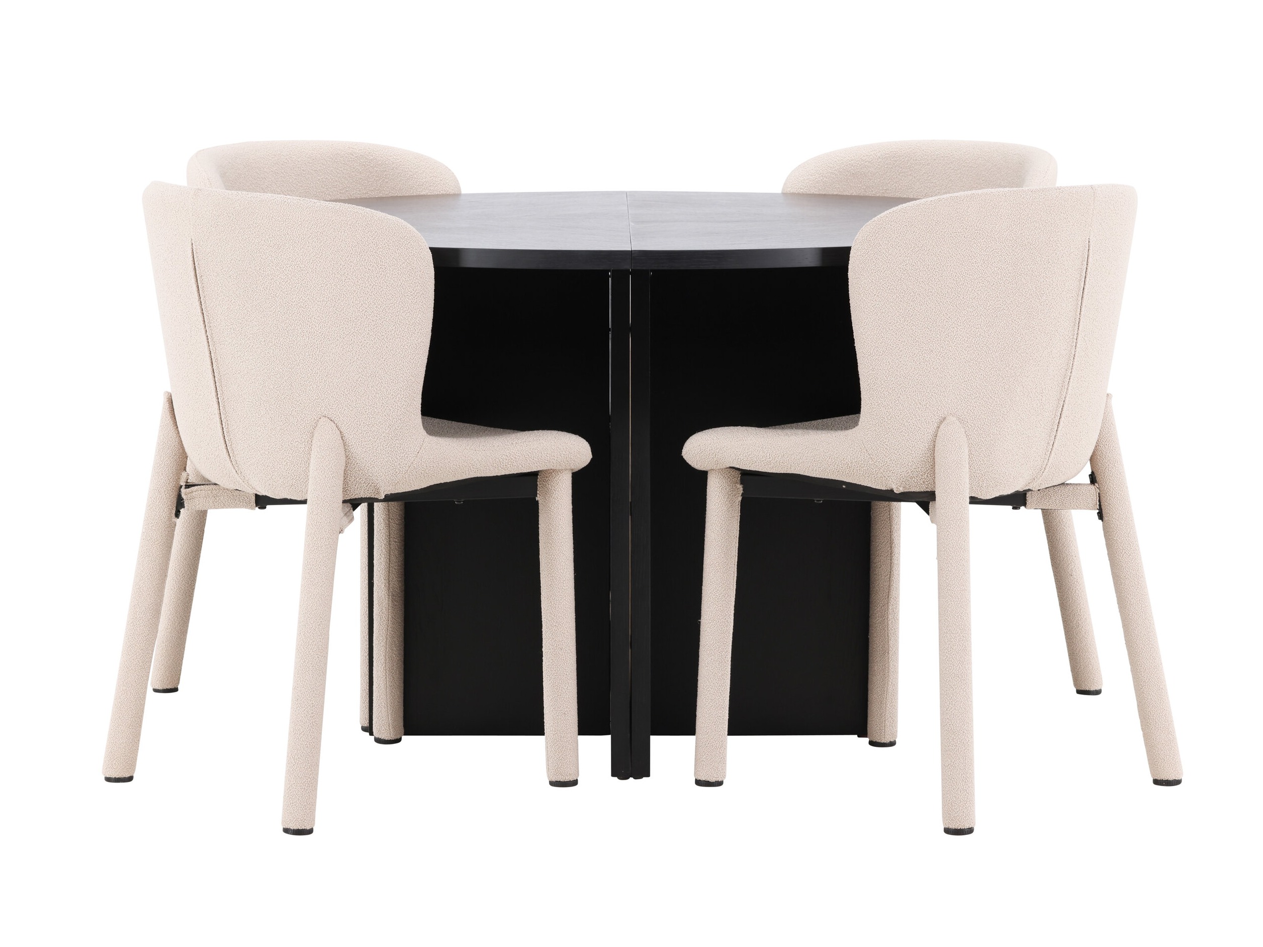 Conjunto de mesas y sillas para comedor Dallas 4988 (Negro)