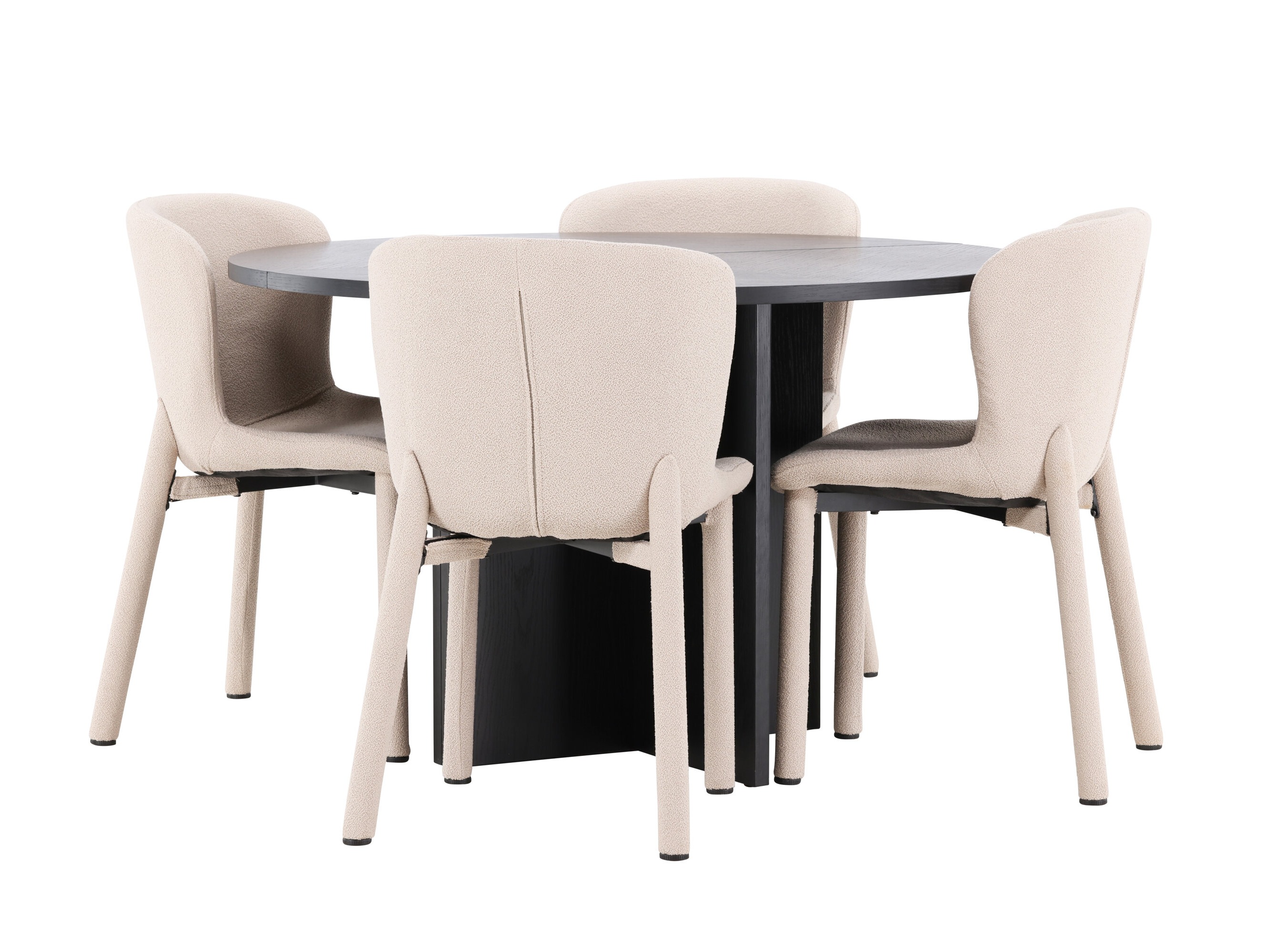 Conjunto de mesas y sillas para comedor Dallas 4988 (Negro)