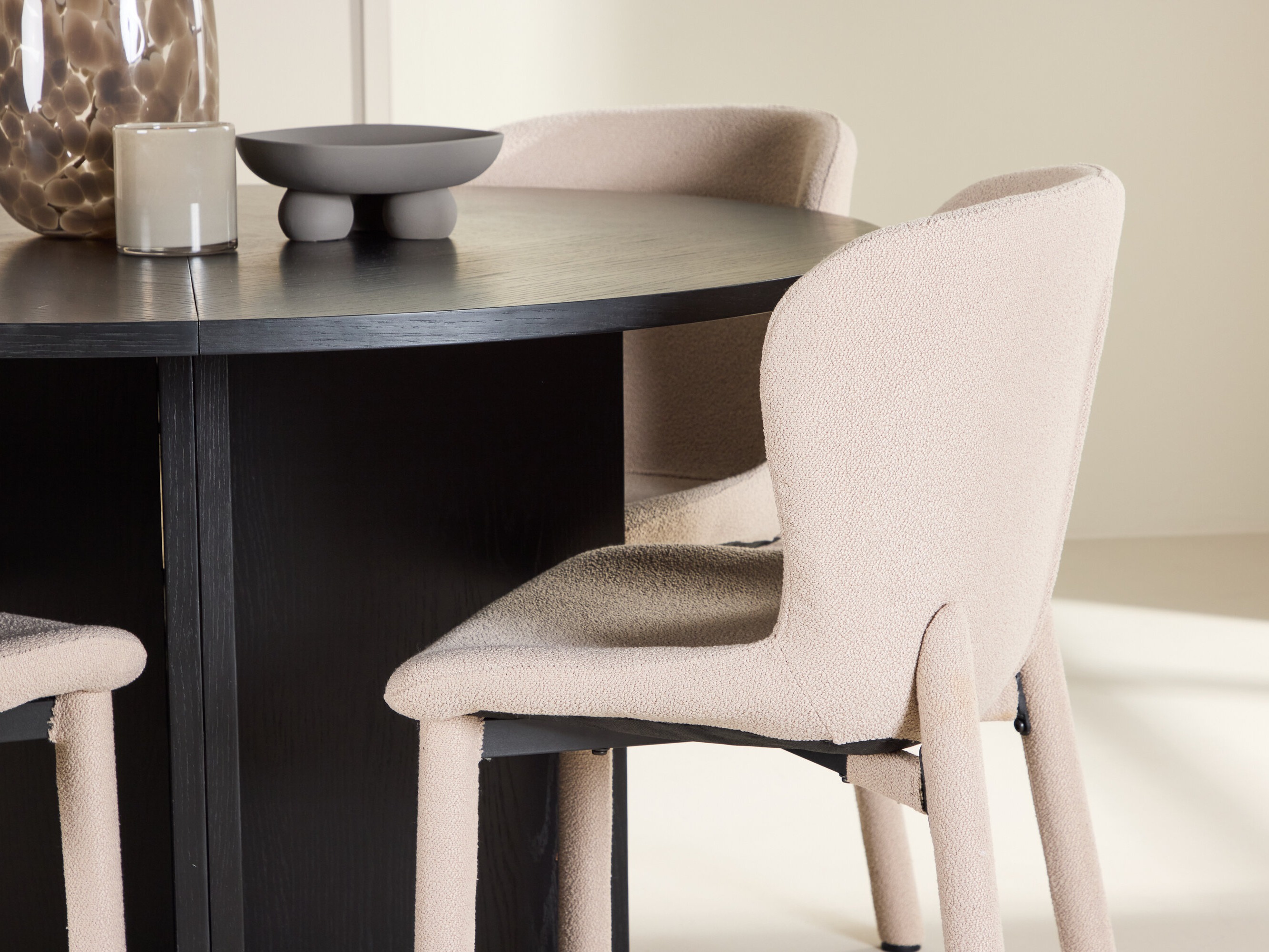 Conjunto de mesas y sillas para comedor Dallas 4988 (Negro)