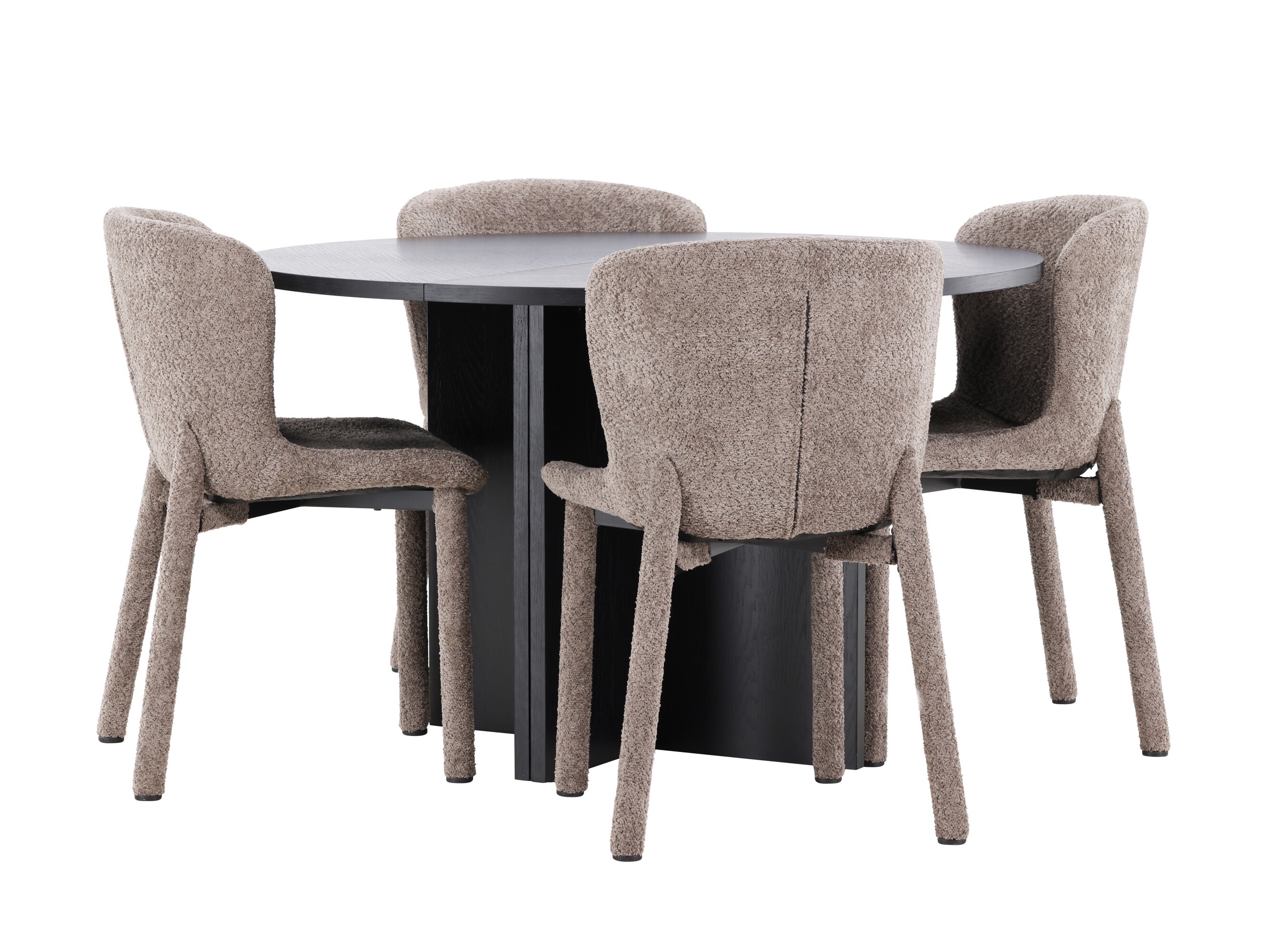 Conjunto de mesas y sillas para comedor Dallas 4988 (Negro)