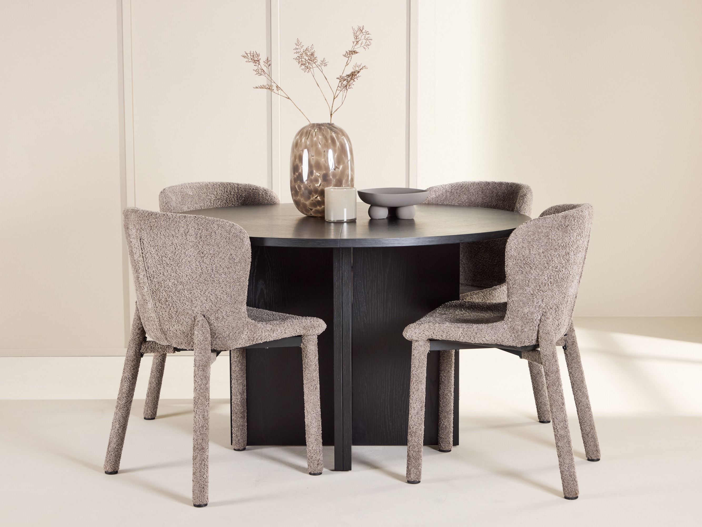 Conjunto de mesas y sillas para comedor Dallas 4988 (Negro)