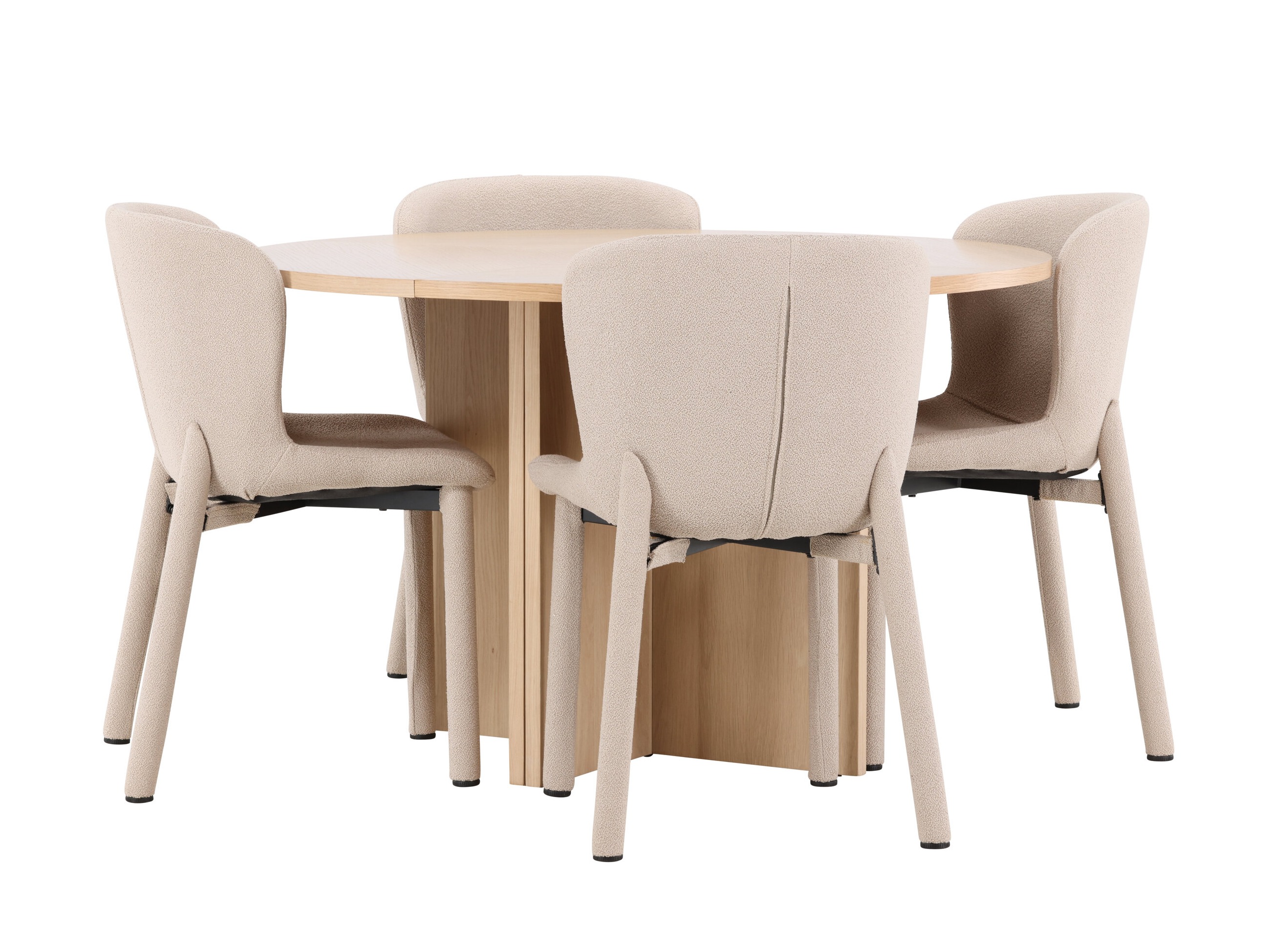Conjunto de mesas y sillas para comedor Dallas 4988 (Roble)