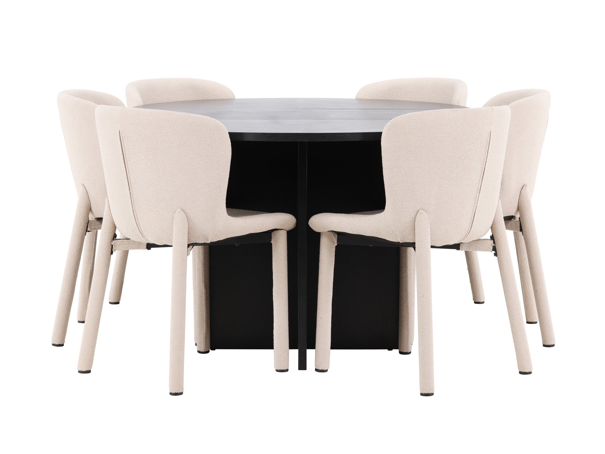 Conjunto de mesas y sillas para comedor Dallas 4989 (Negro)