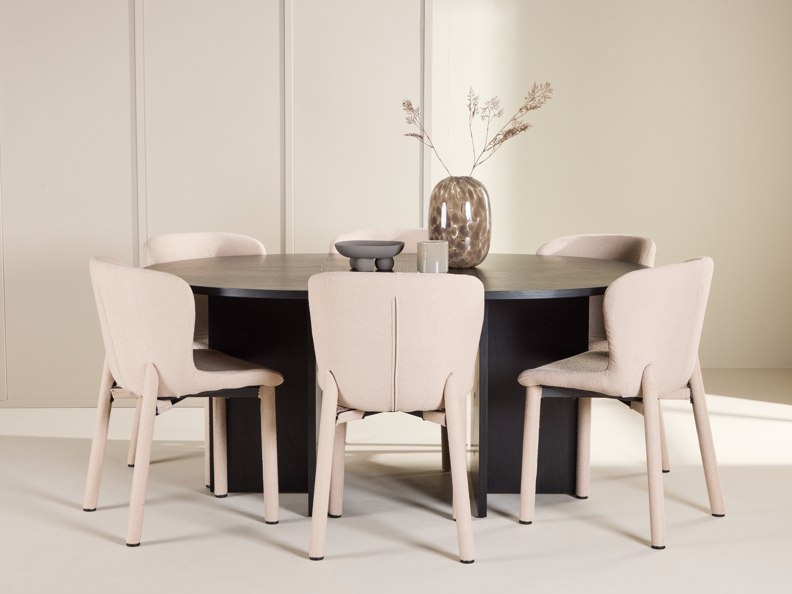 Conjunto de mesas y sillas para comedor Dallas 4989 (Negro)