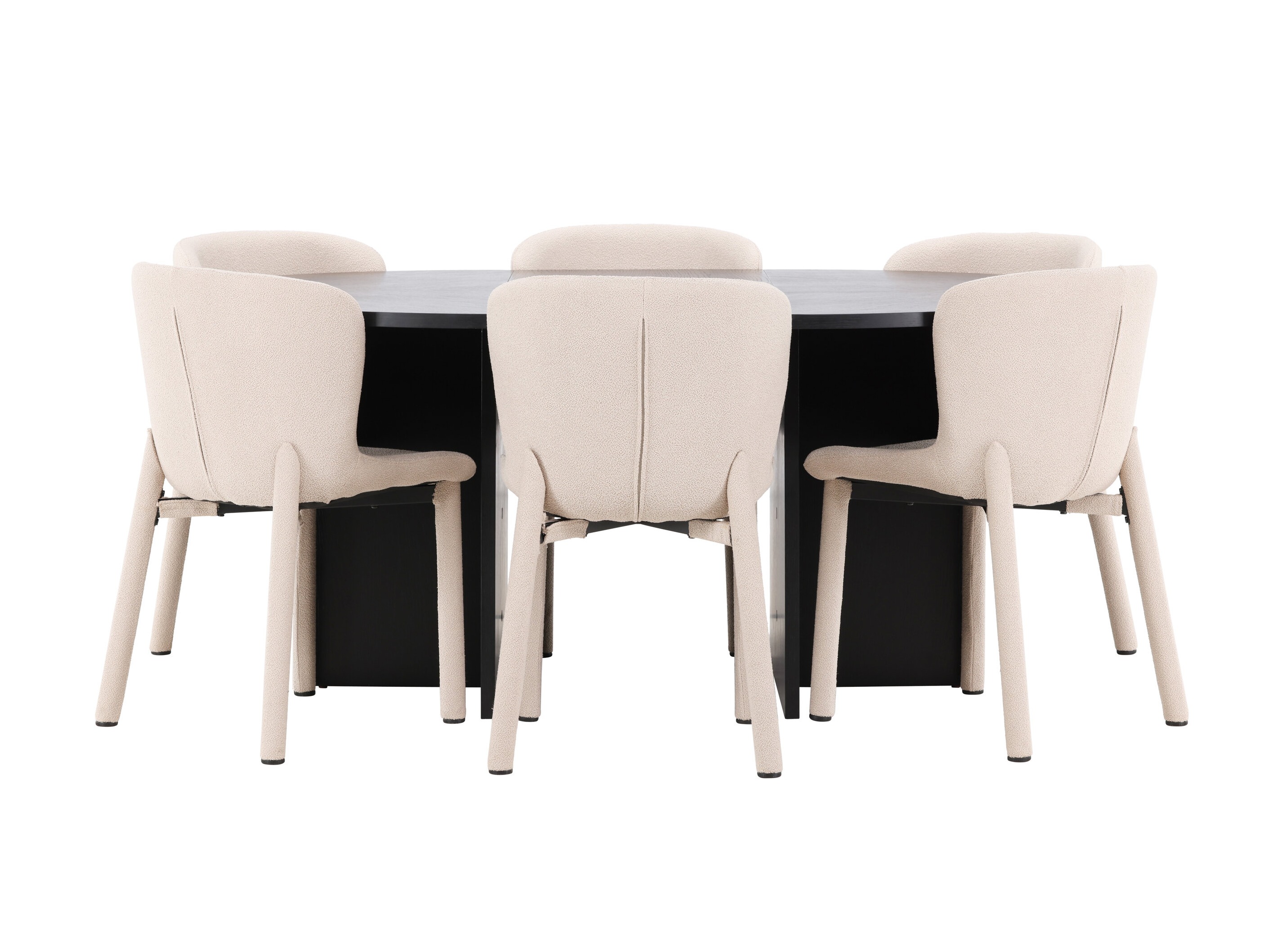 Conjunto de mesas y sillas para comedor Dallas 4989 (Negro)