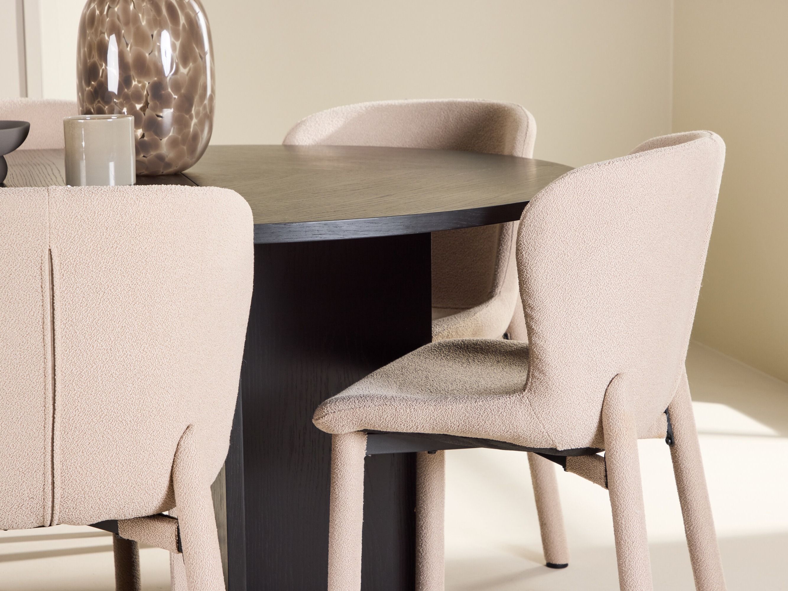 Conjunto de mesas y sillas para comedor Dallas 4989 (Negro)