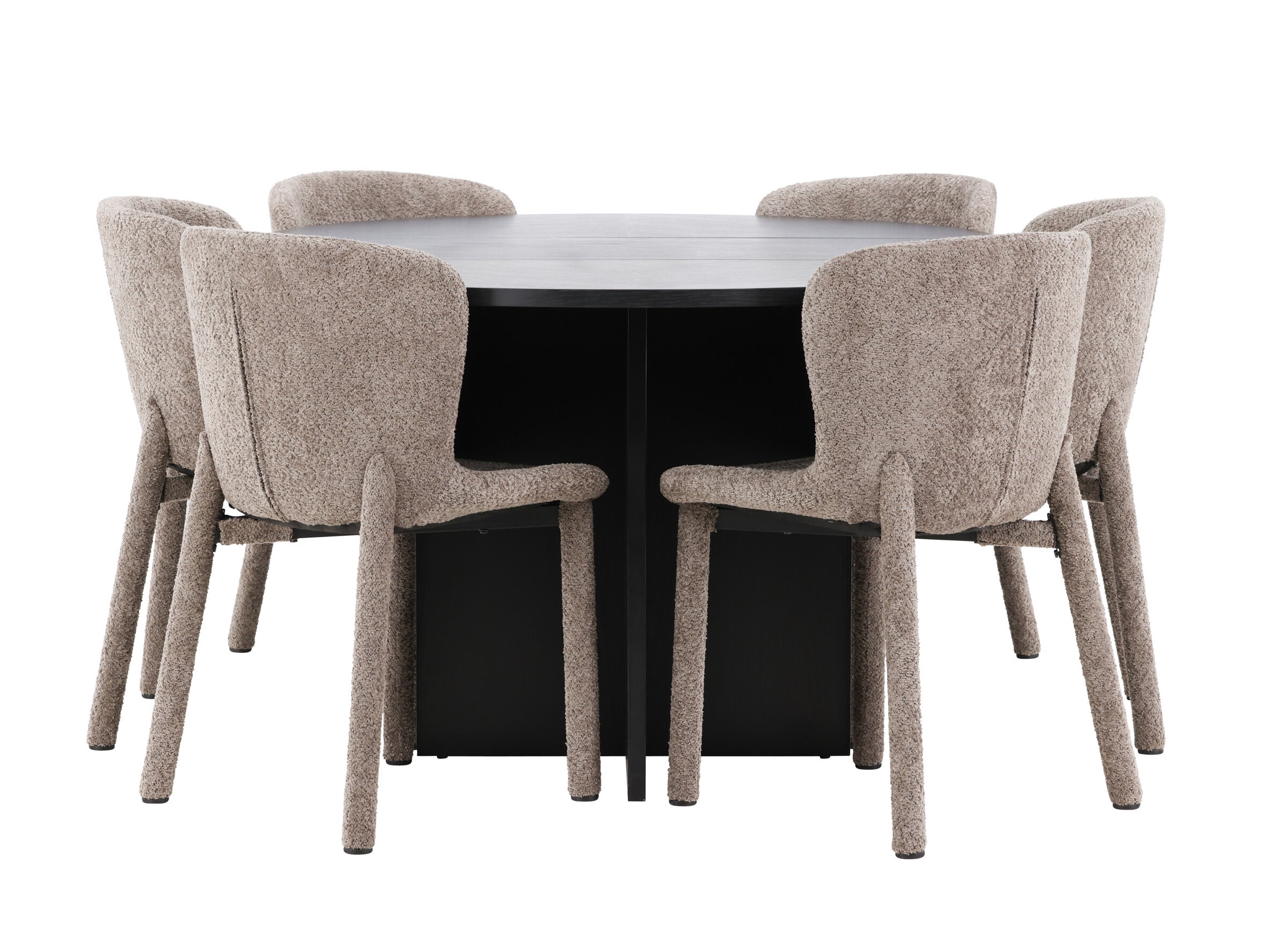 Conjunto de mesas y sillas para comedor Dallas 4989 (Negro)