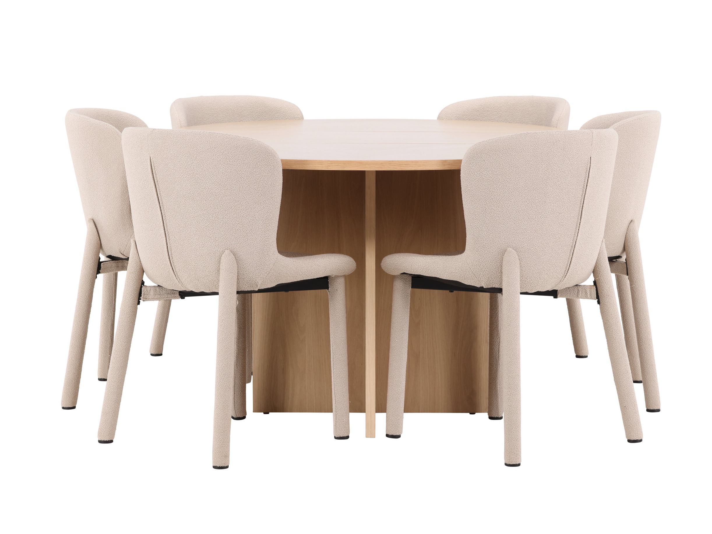 Conjunto de mesas y sillas para comedor Dallas 4989 (Roble)