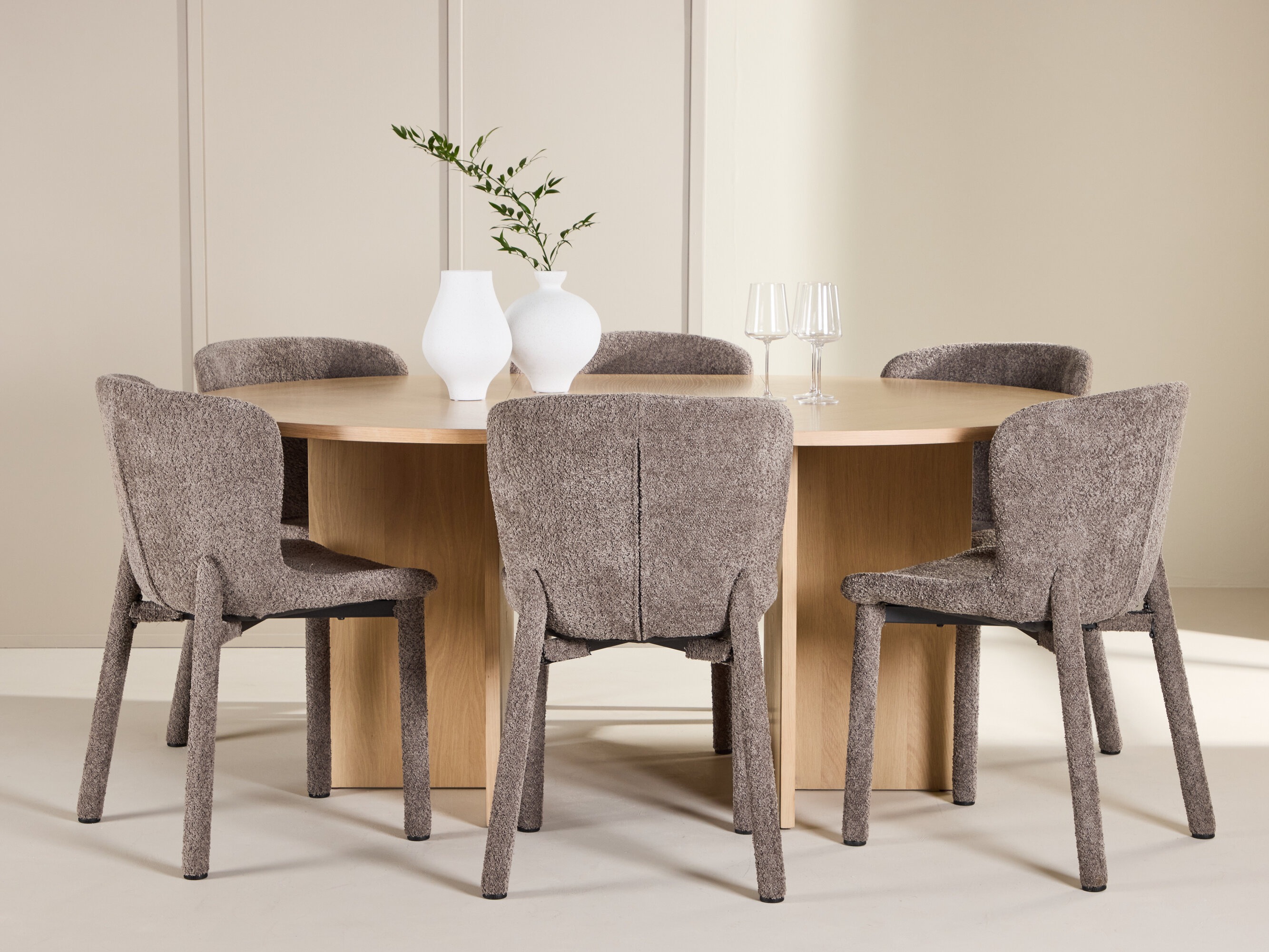 Conjunto de mesas y sillas para comedor Dallas 4989 (Roble)