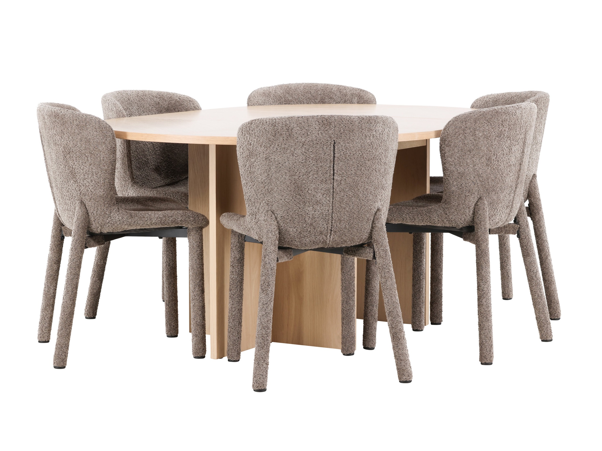 Conjunto de mesas y sillas para comedor Dallas 4989 (Roble)