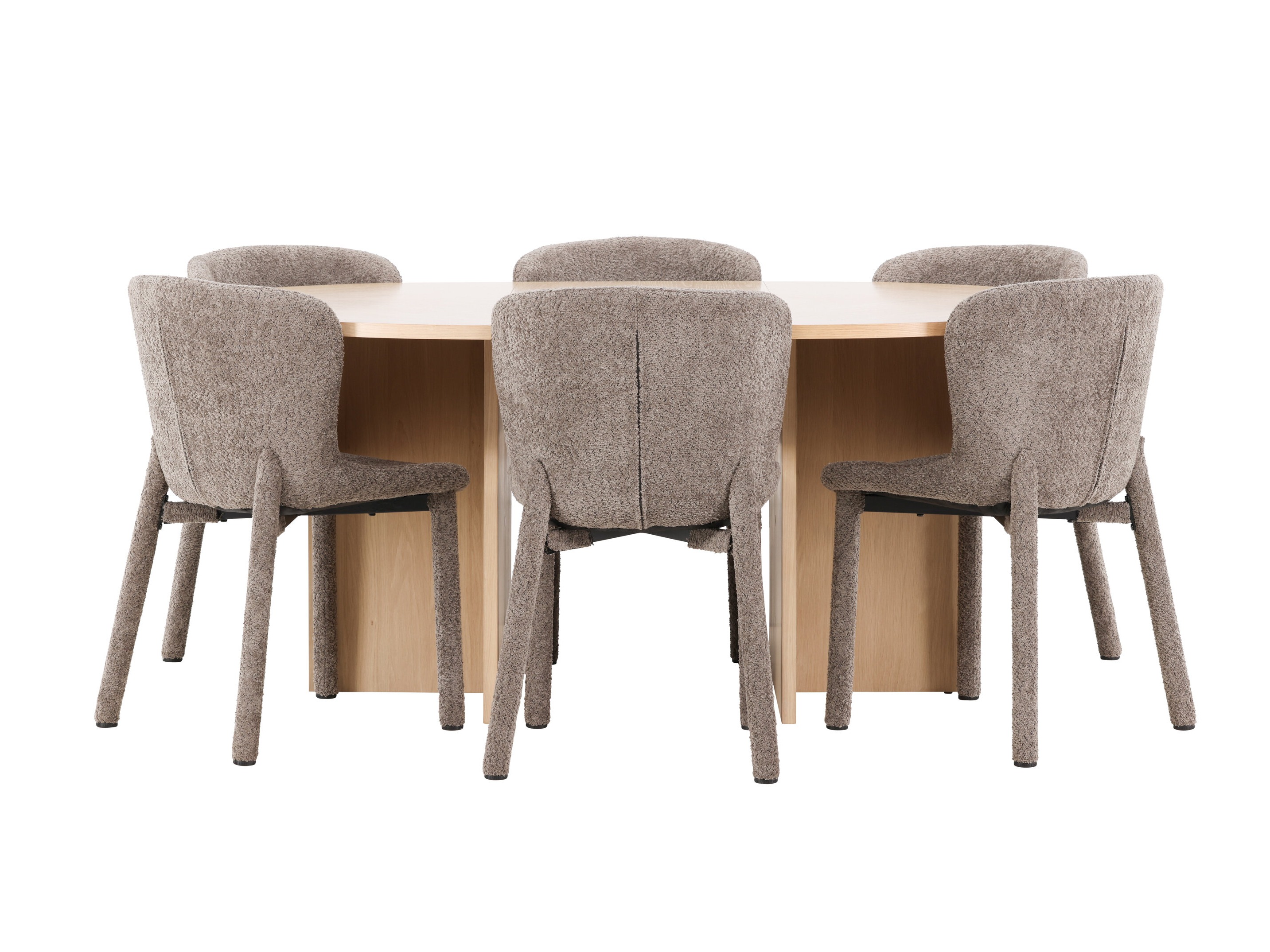 Conjunto de mesas y sillas para comedor Dallas 4989 (Roble)