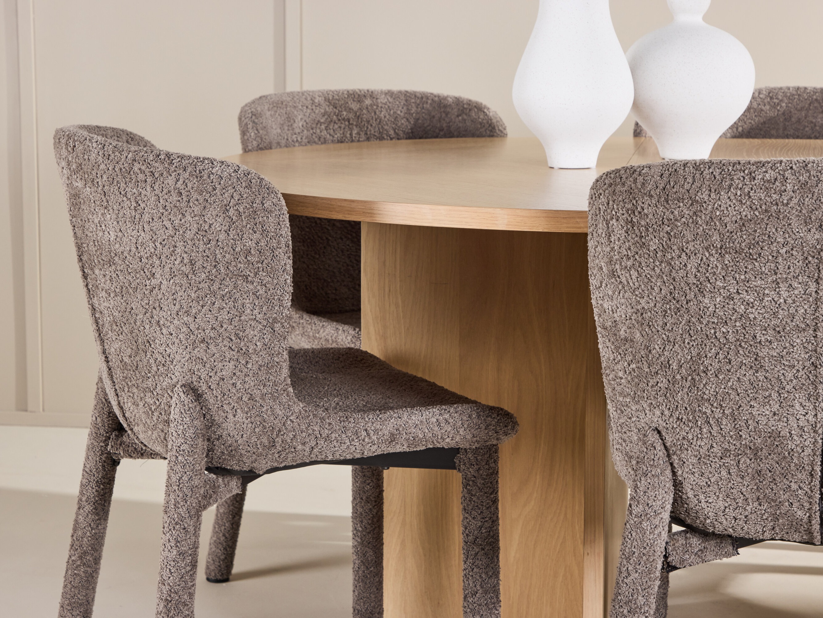 Conjunto de mesas y sillas para comedor Dallas 4989 (Roble)