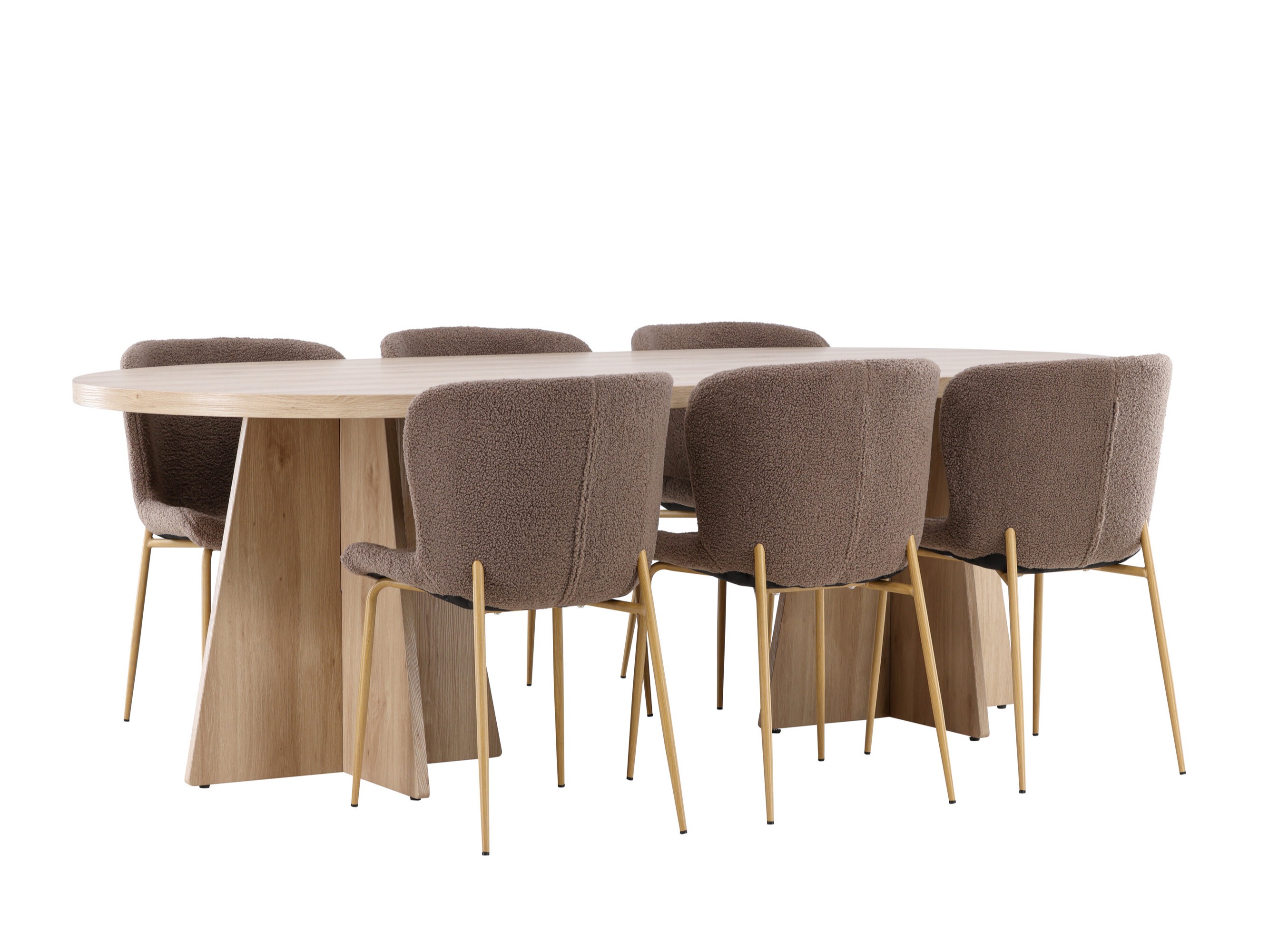 Conjunto de mesas y sillas para comedor Dallas 4990 (Marrón)