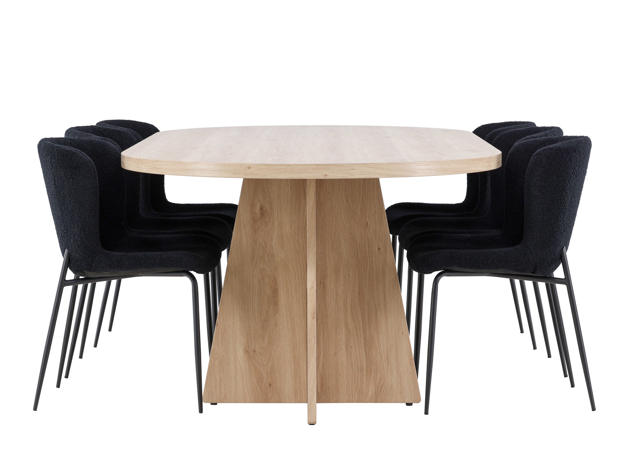 Conjunto de mesas y sillas para comedor Dallas 4990 (Negro)