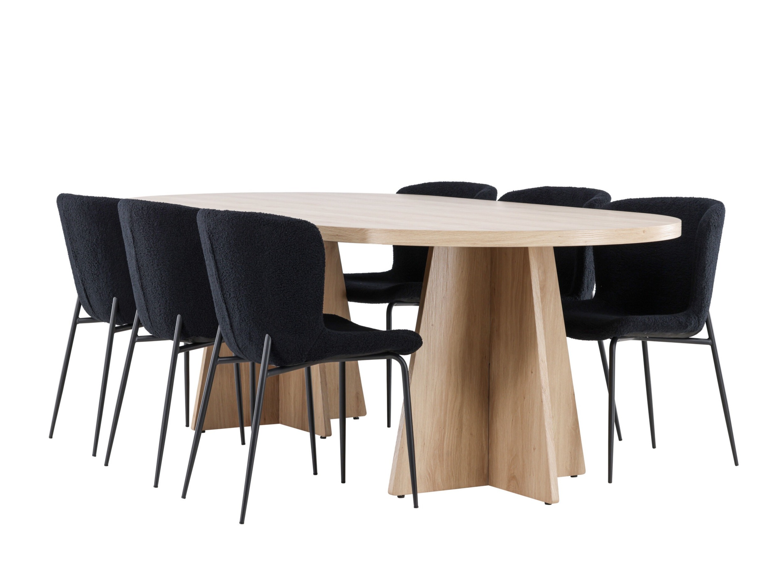 Conjunto de mesas y sillas para comedor Dallas 4990 (Negro)