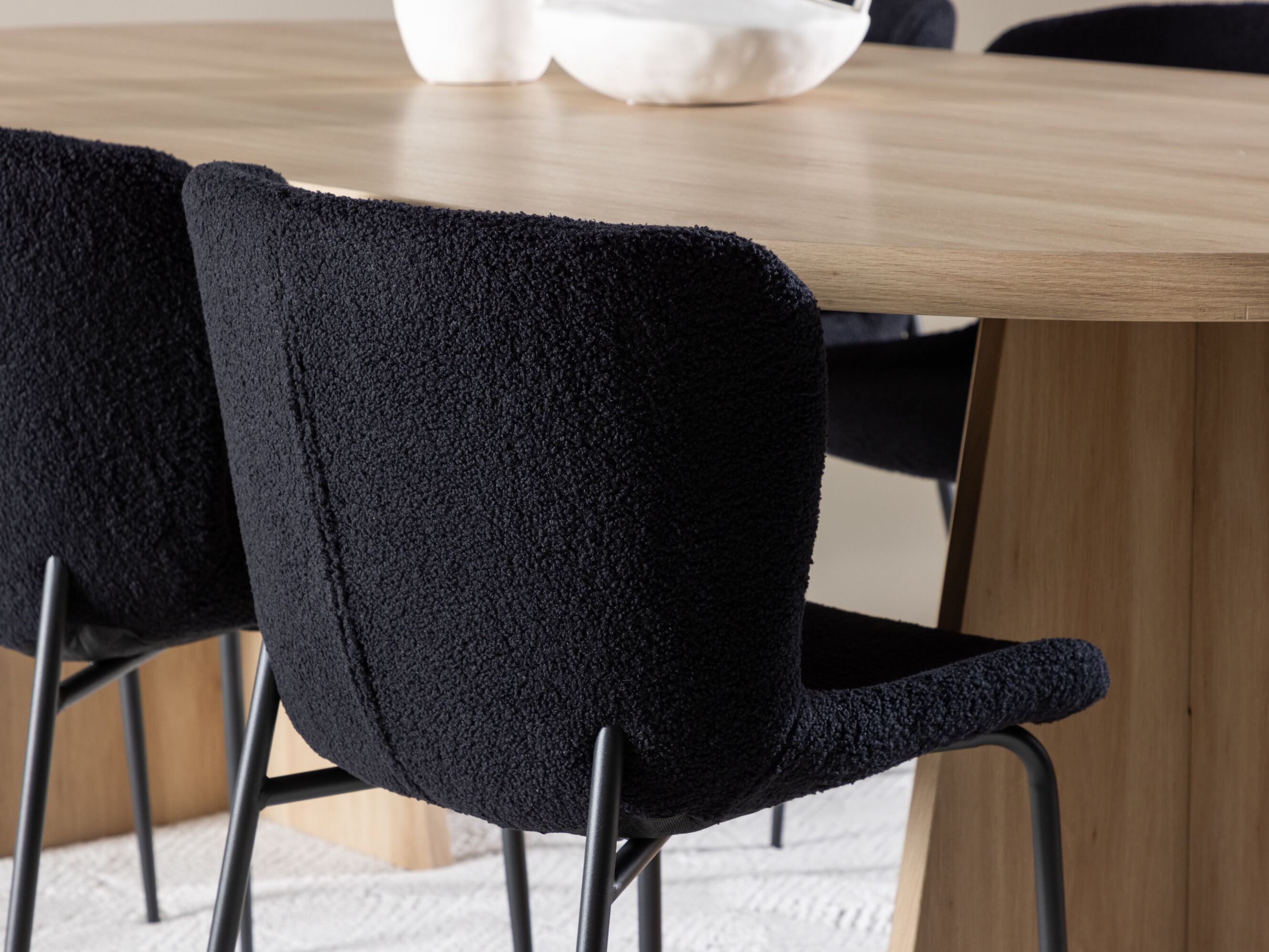 Conjunto de mesas y sillas para comedor Dallas 4990 (Negro)