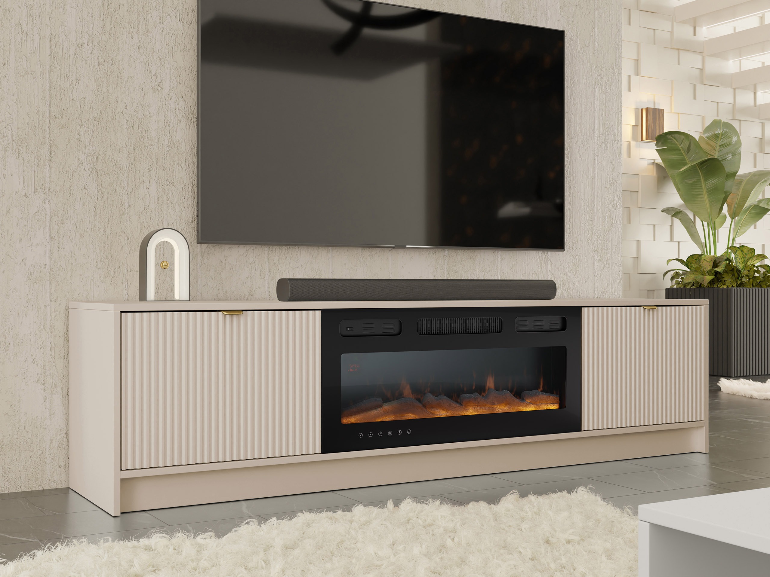 Mueble TV Comfivo Larmire 109 (Beige)