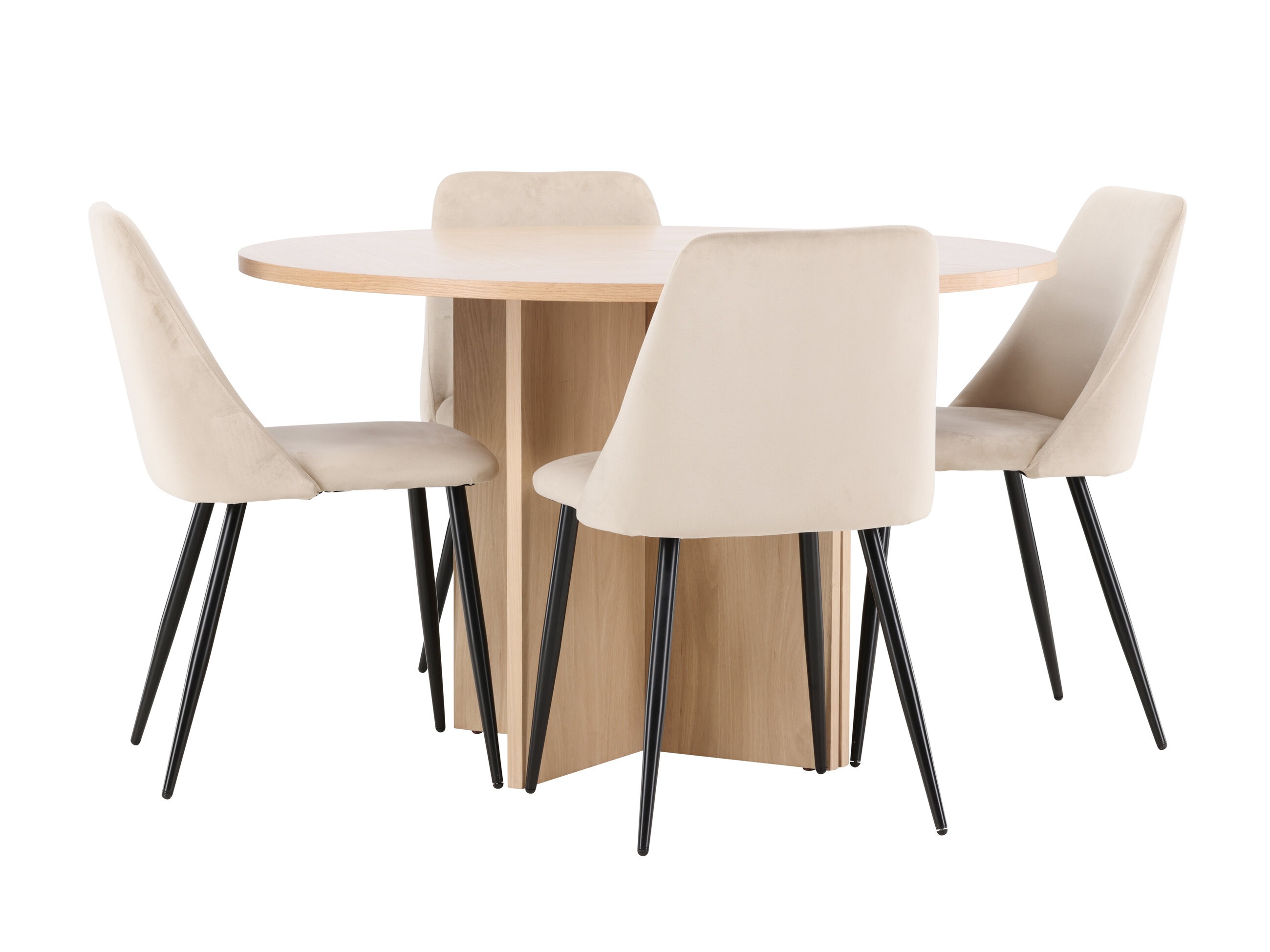 Conjunto de mesas y sillas para comedor Dallas 4991 (Roble)