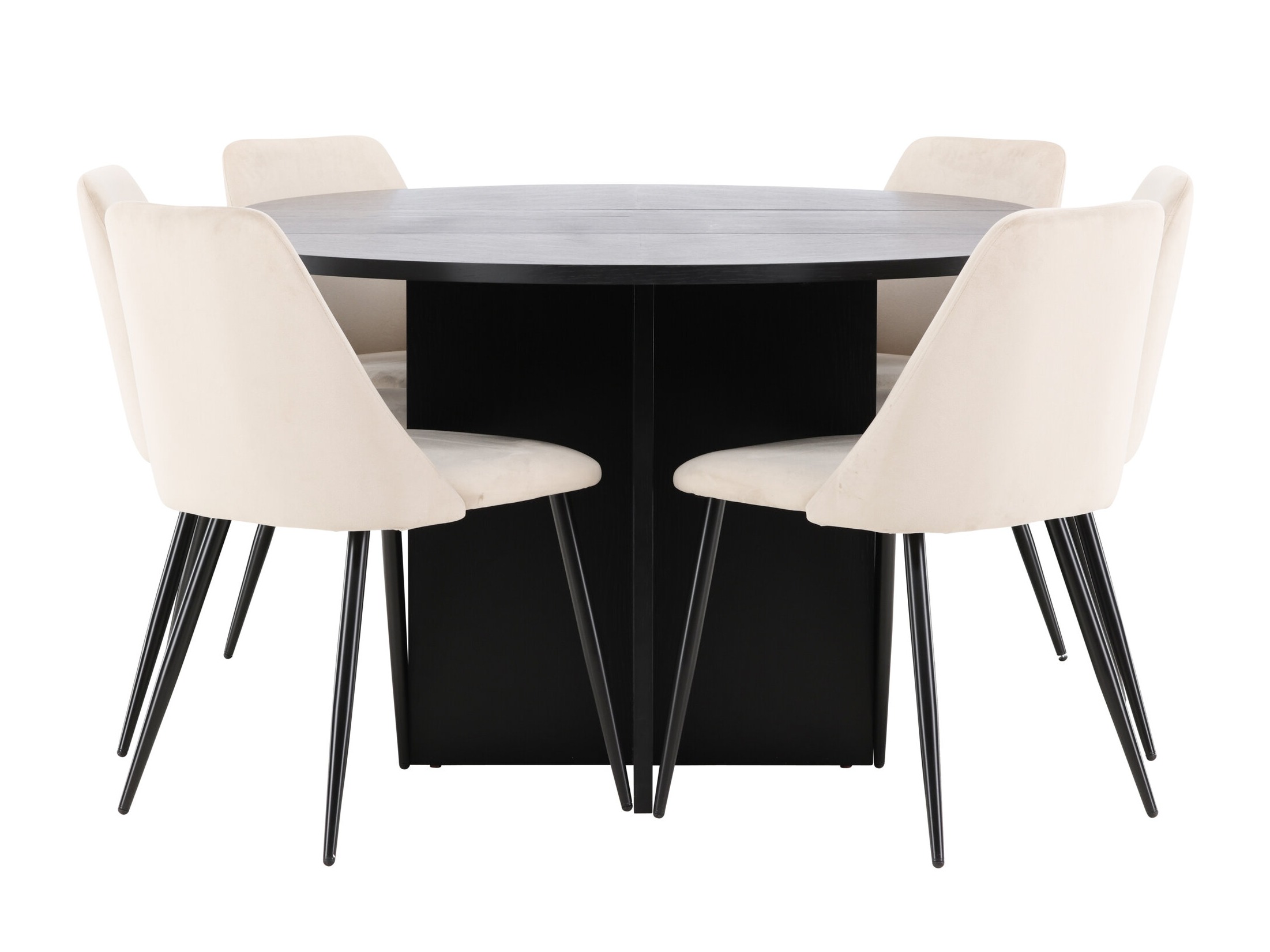 Conjunto de mesas y sillas para comedor Dallas 4992 (Negro)