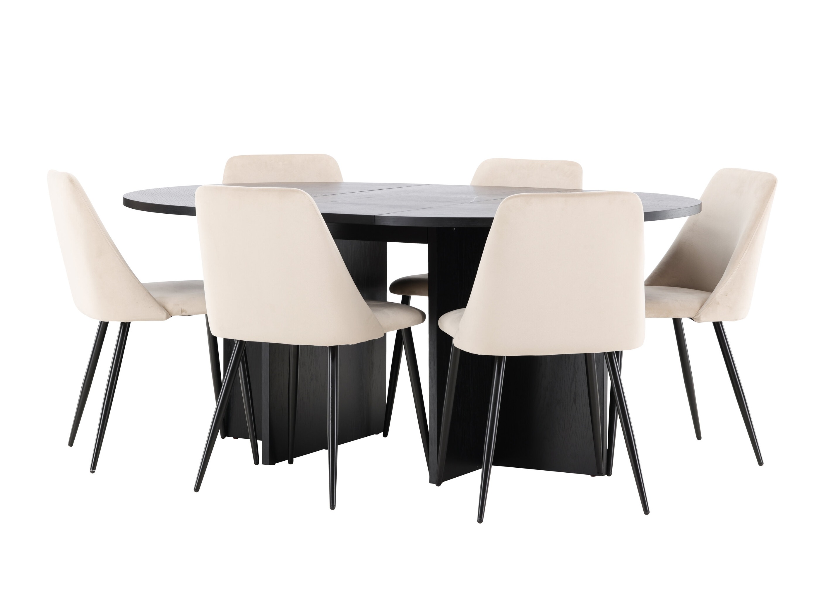 Conjunto de mesas y sillas para comedor Dallas 4992 (Negro)