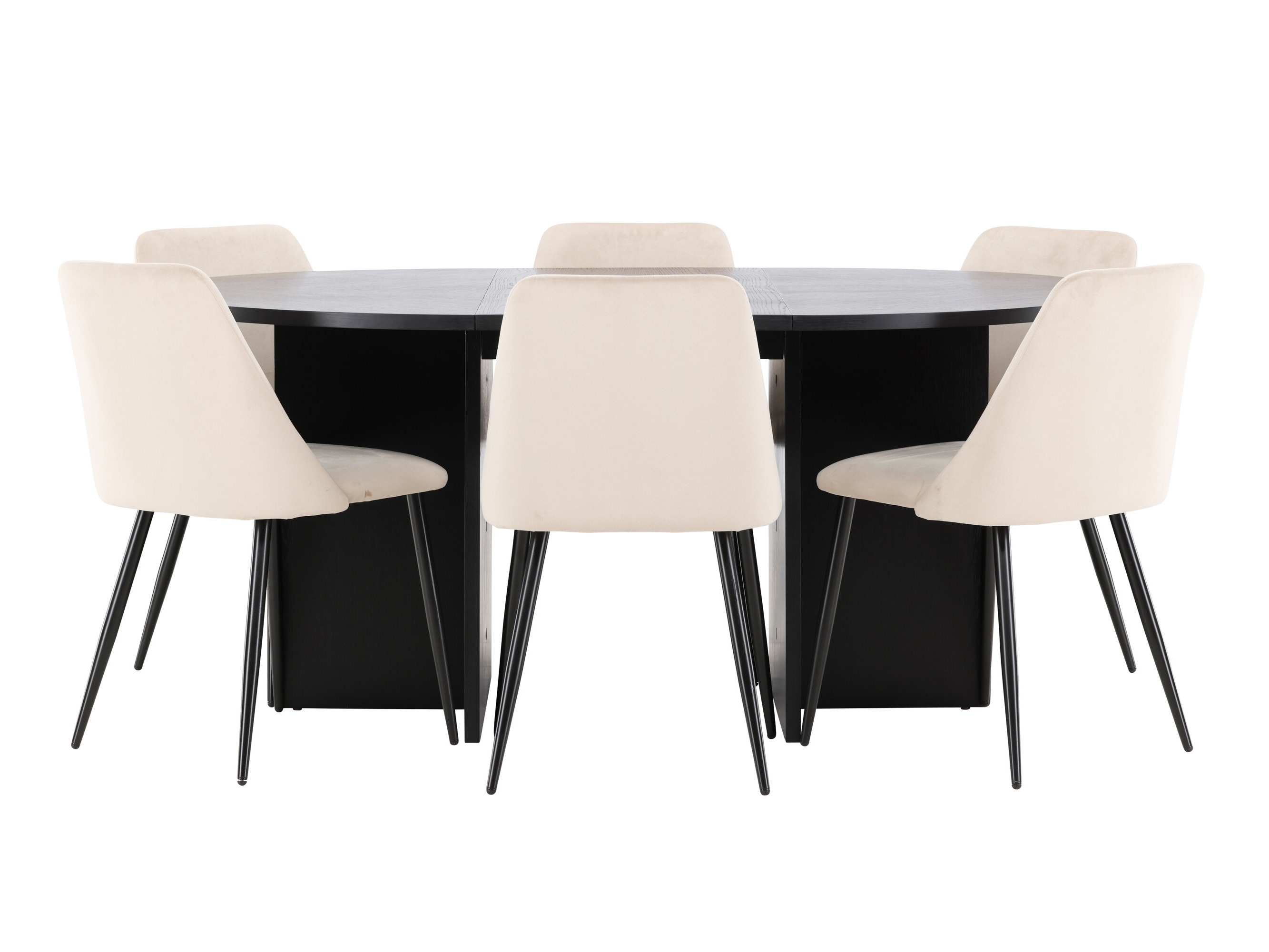 Conjunto de mesas y sillas para comedor Dallas 4992 (Negro)