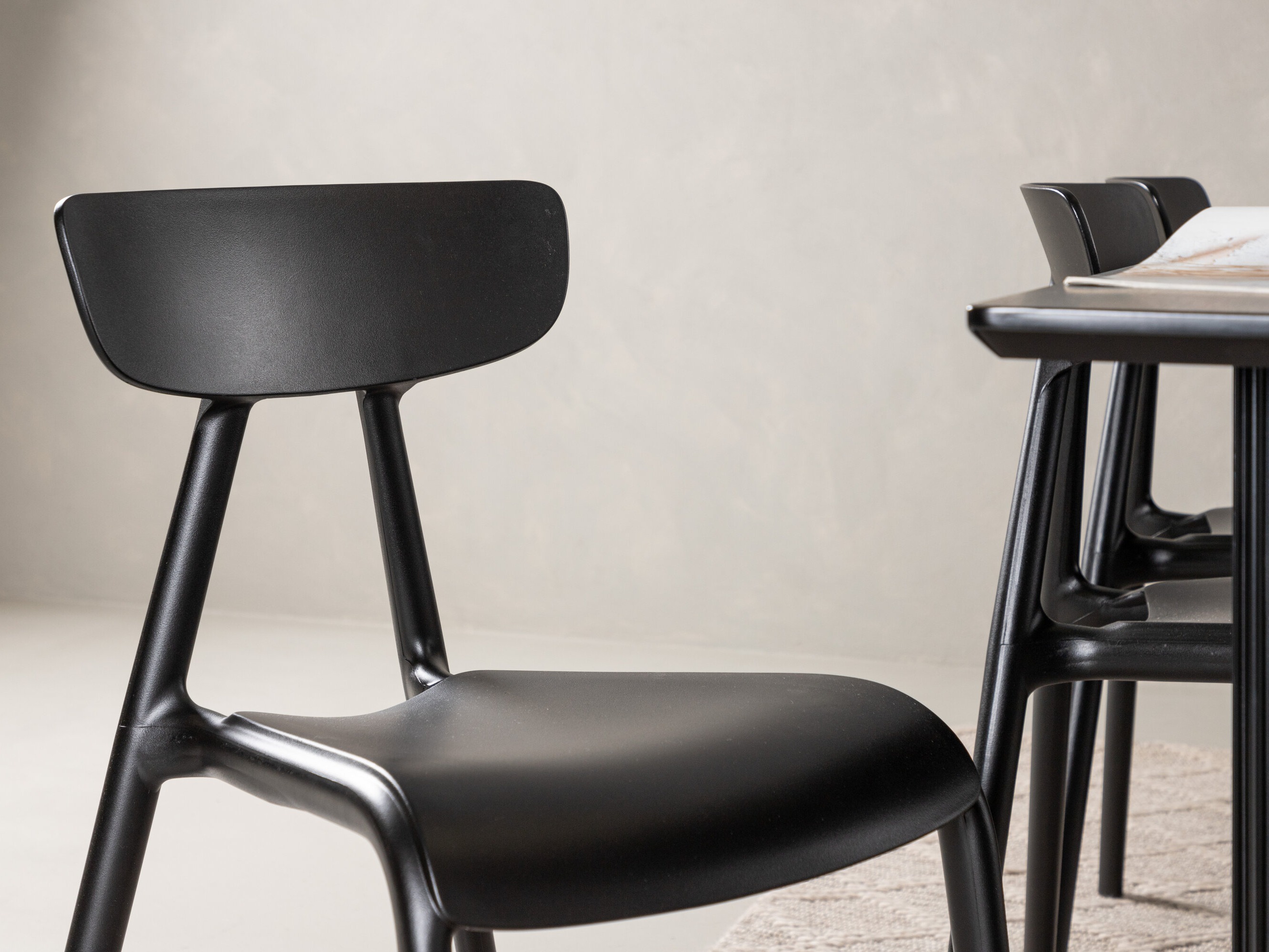 Conjunto de mesas y sillas para comedor Dallas 4993 (Negro)