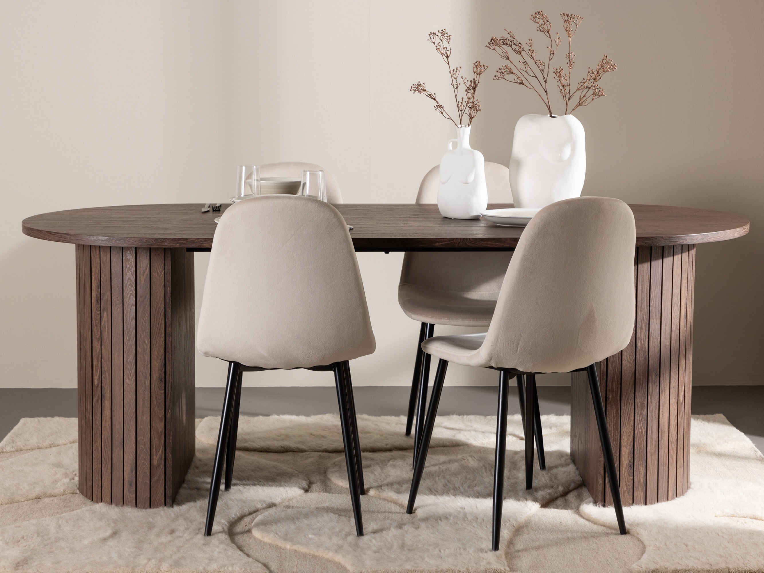 Conjunto de mesas y sillas para comedor Dallas 4995 (Beige)