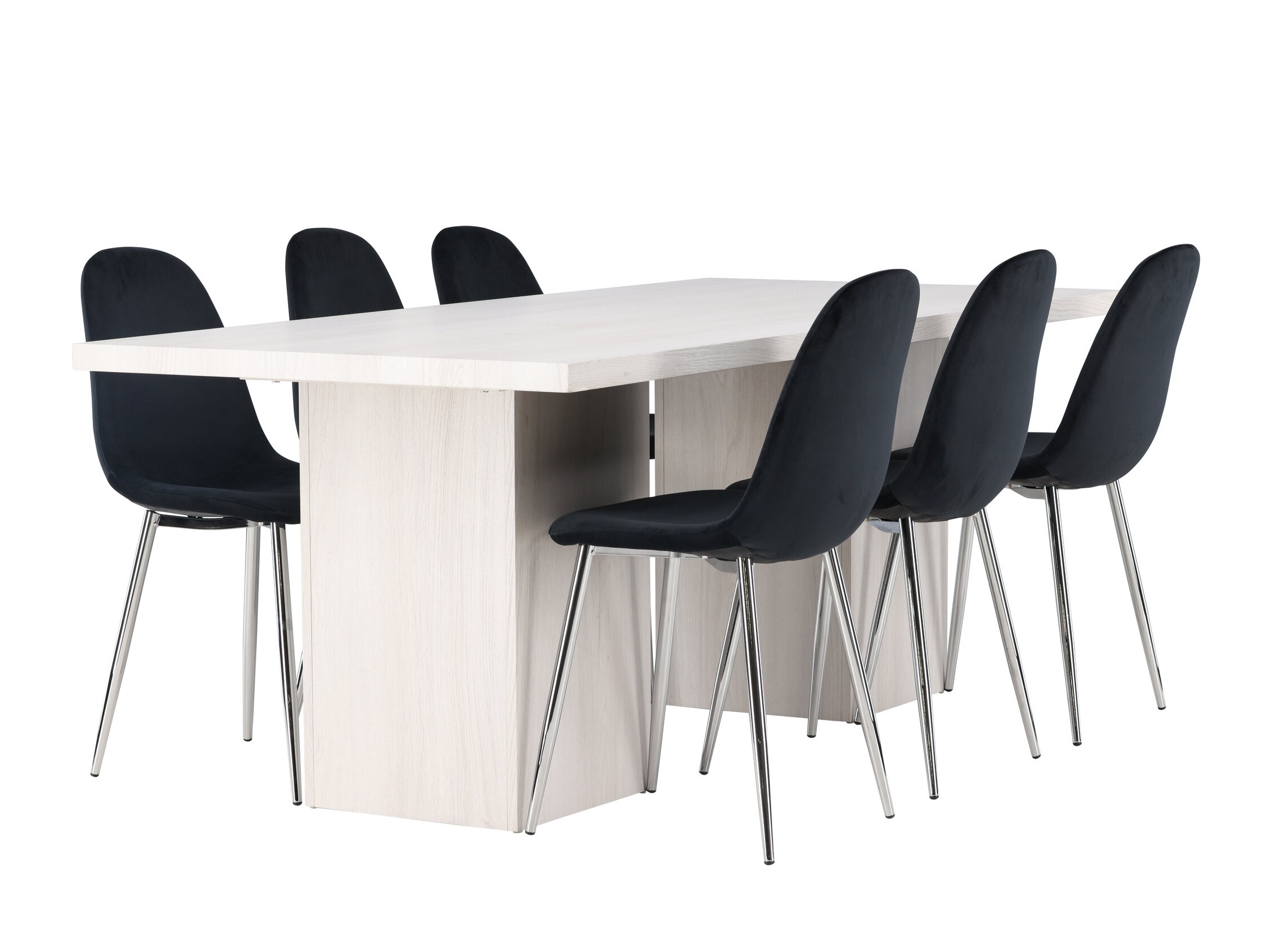 Conjunto de mesas y sillas para comedor Dallas 4997 (Negro + Plata)