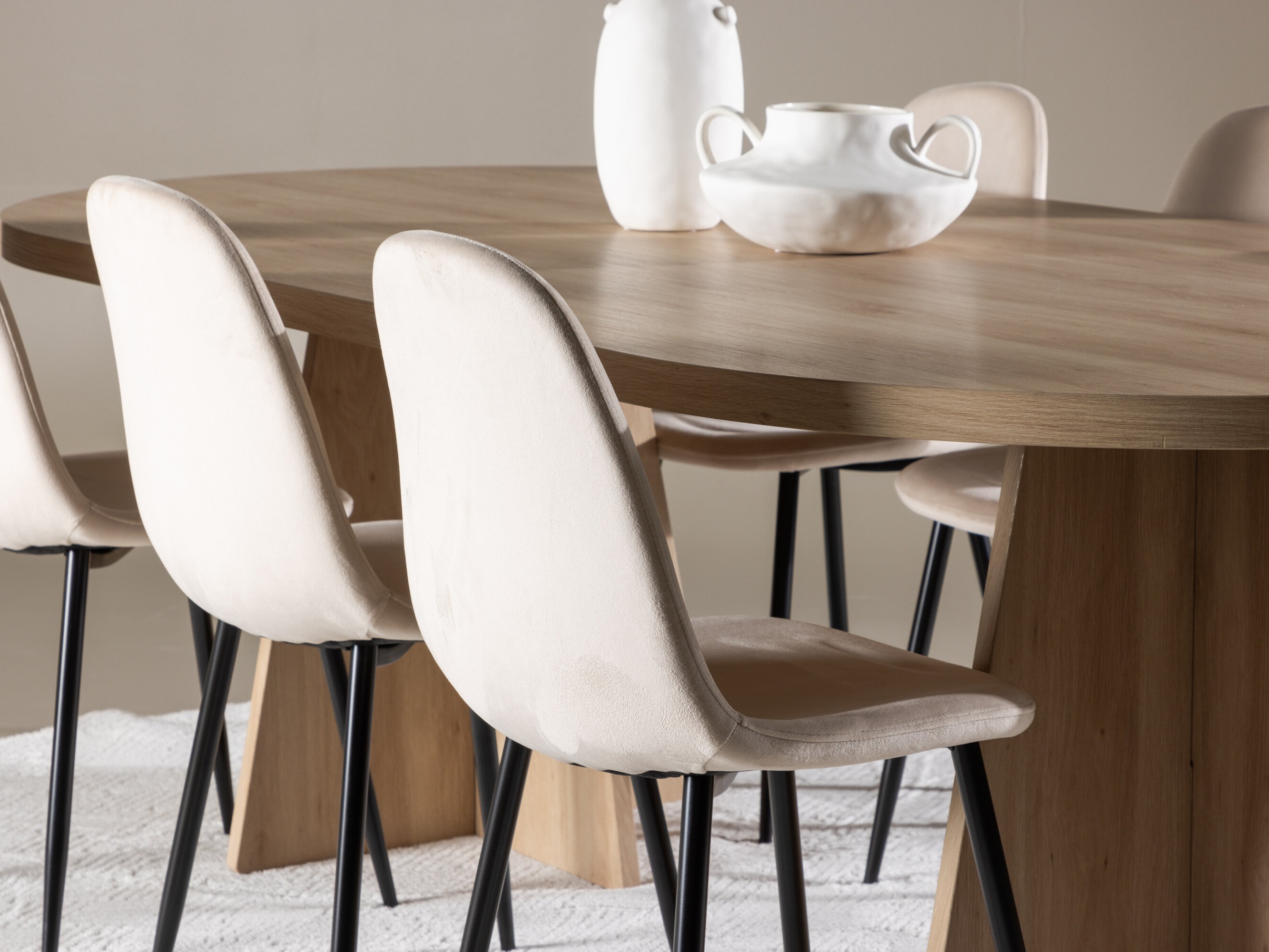 Conjunto de mesas y sillas para comedor Dallas 4998 (Beige)