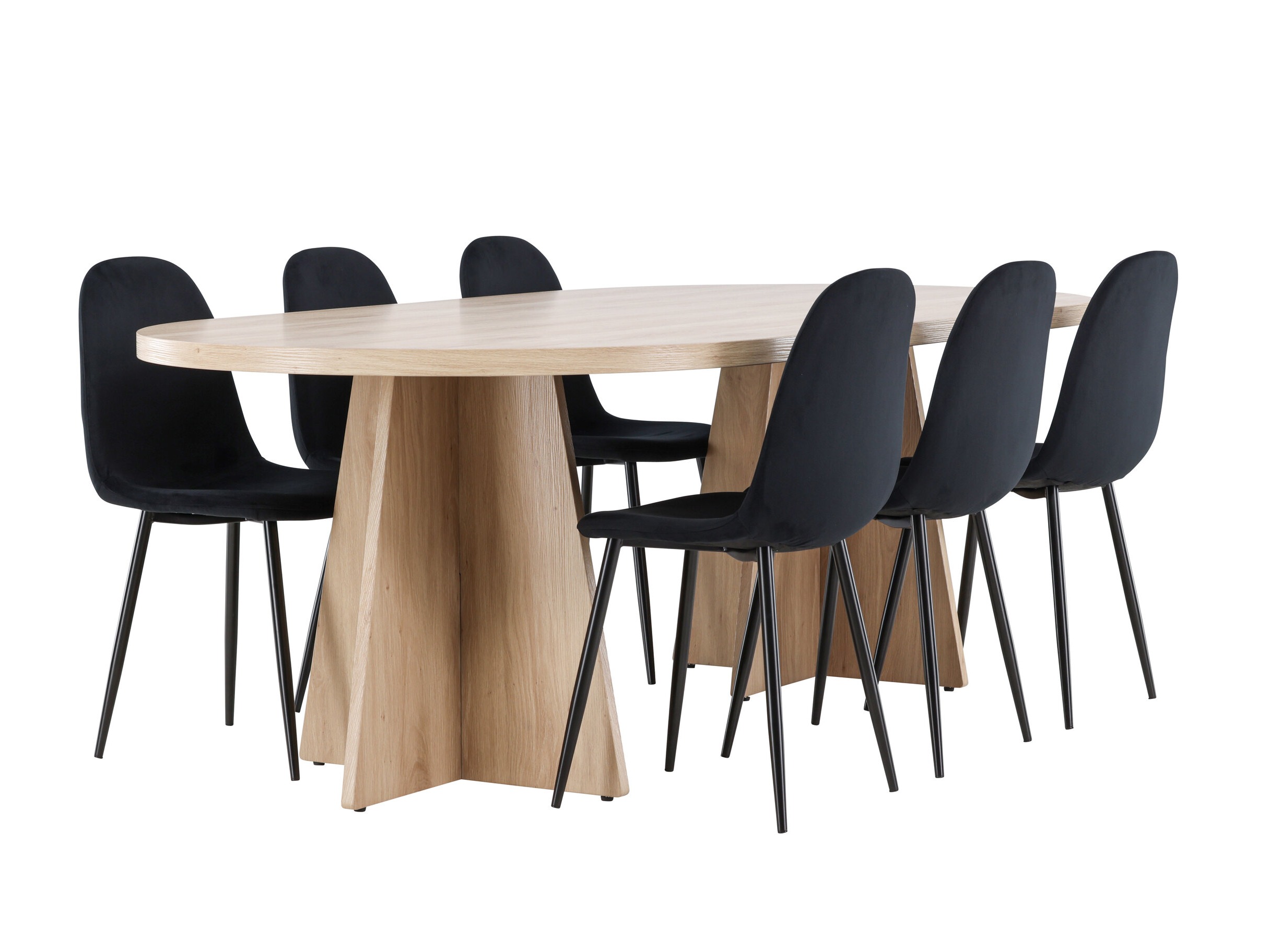 Conjunto de mesas y sillas para comedor Dallas 4998 (Negro)