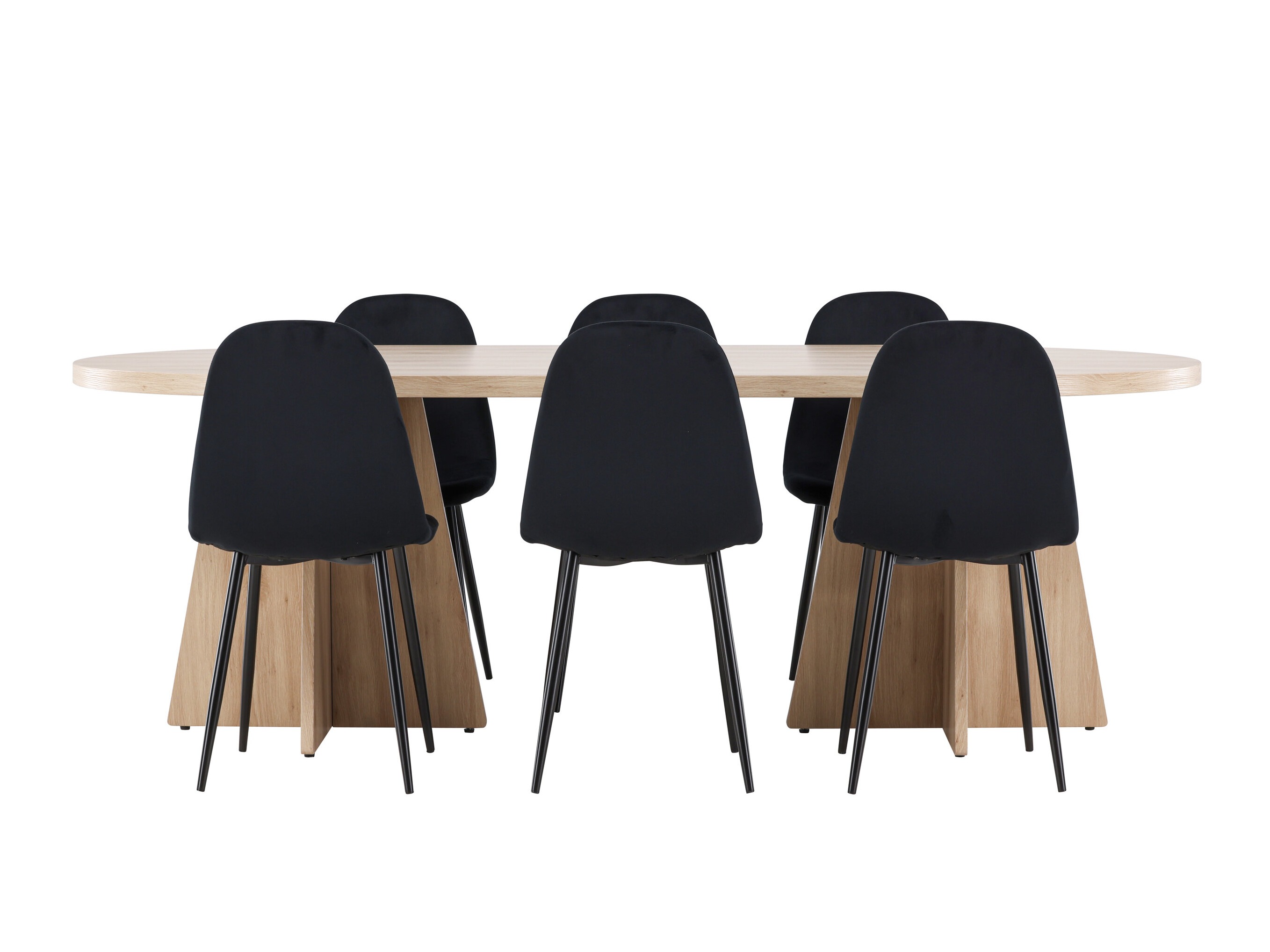 Conjunto de mesas y sillas para comedor Dallas 4998 (Negro)