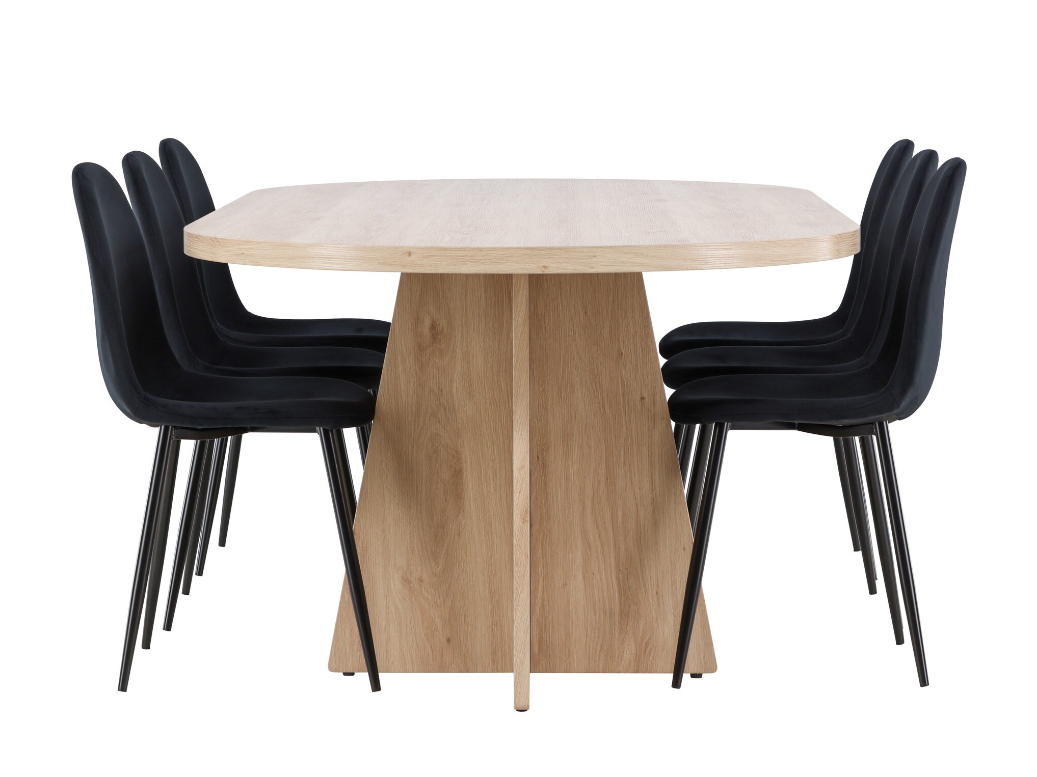 Conjunto de mesas y sillas para comedor Dallas 4998 (Negro)