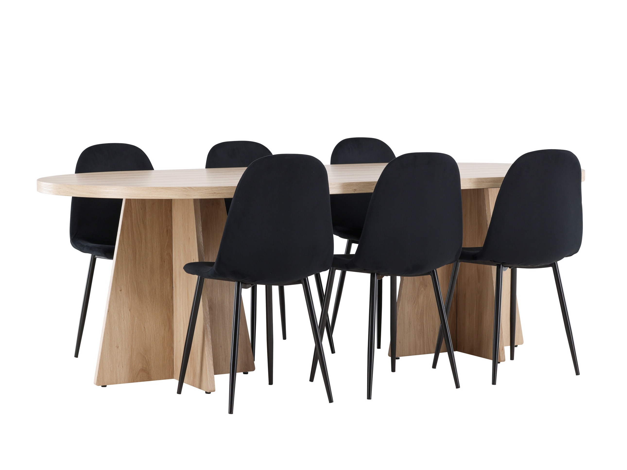 Conjunto de mesas y sillas para comedor Dallas 4998 (Negro)