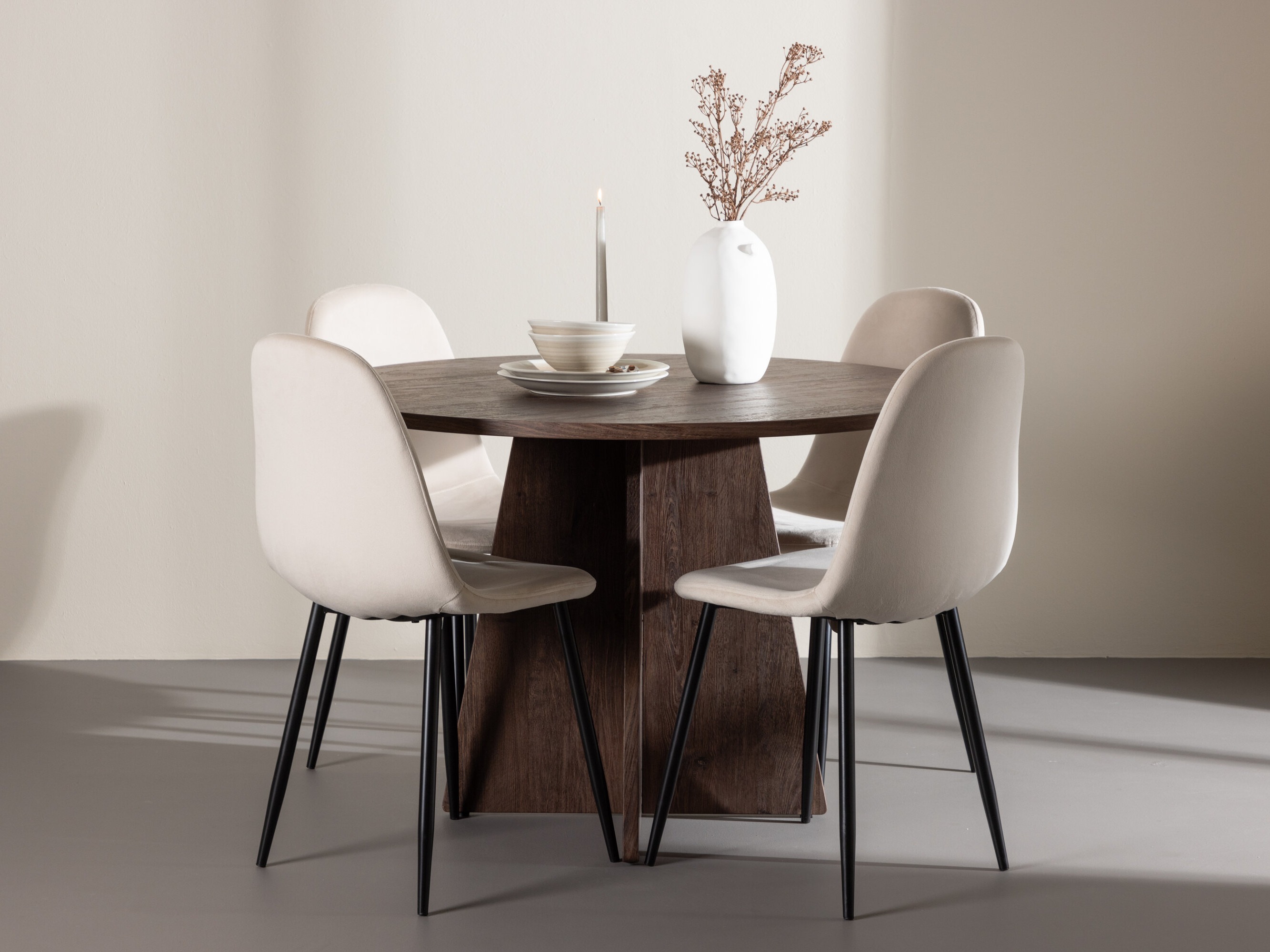 Conjunto de mesas y sillas para comedor Dallas 5009 (Beige)