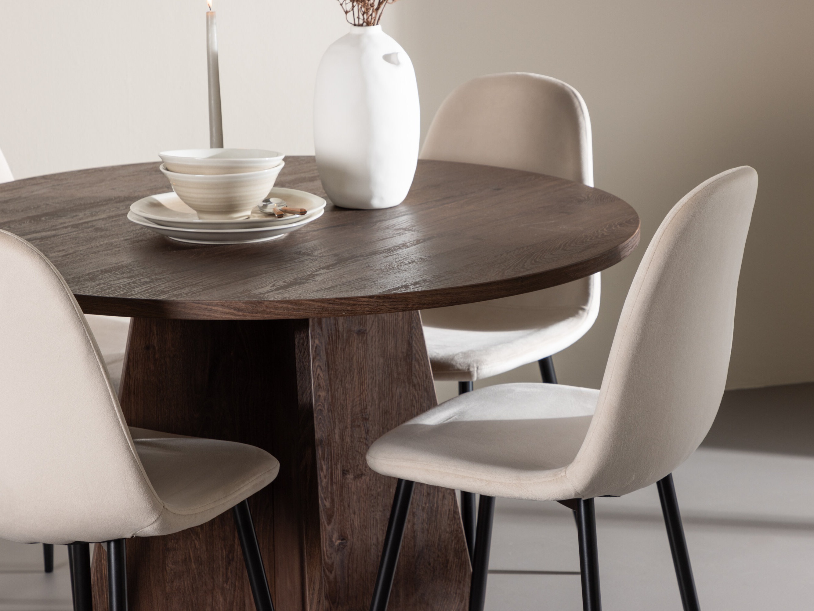 Conjunto de mesas y sillas para comedor Dallas 5009 (Beige)