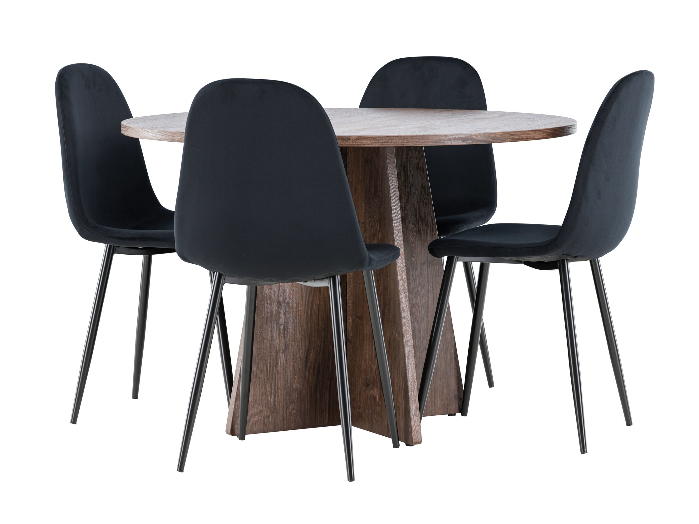 Conjunto de mesas y sillas para comedor Dallas 5009 (Negro)