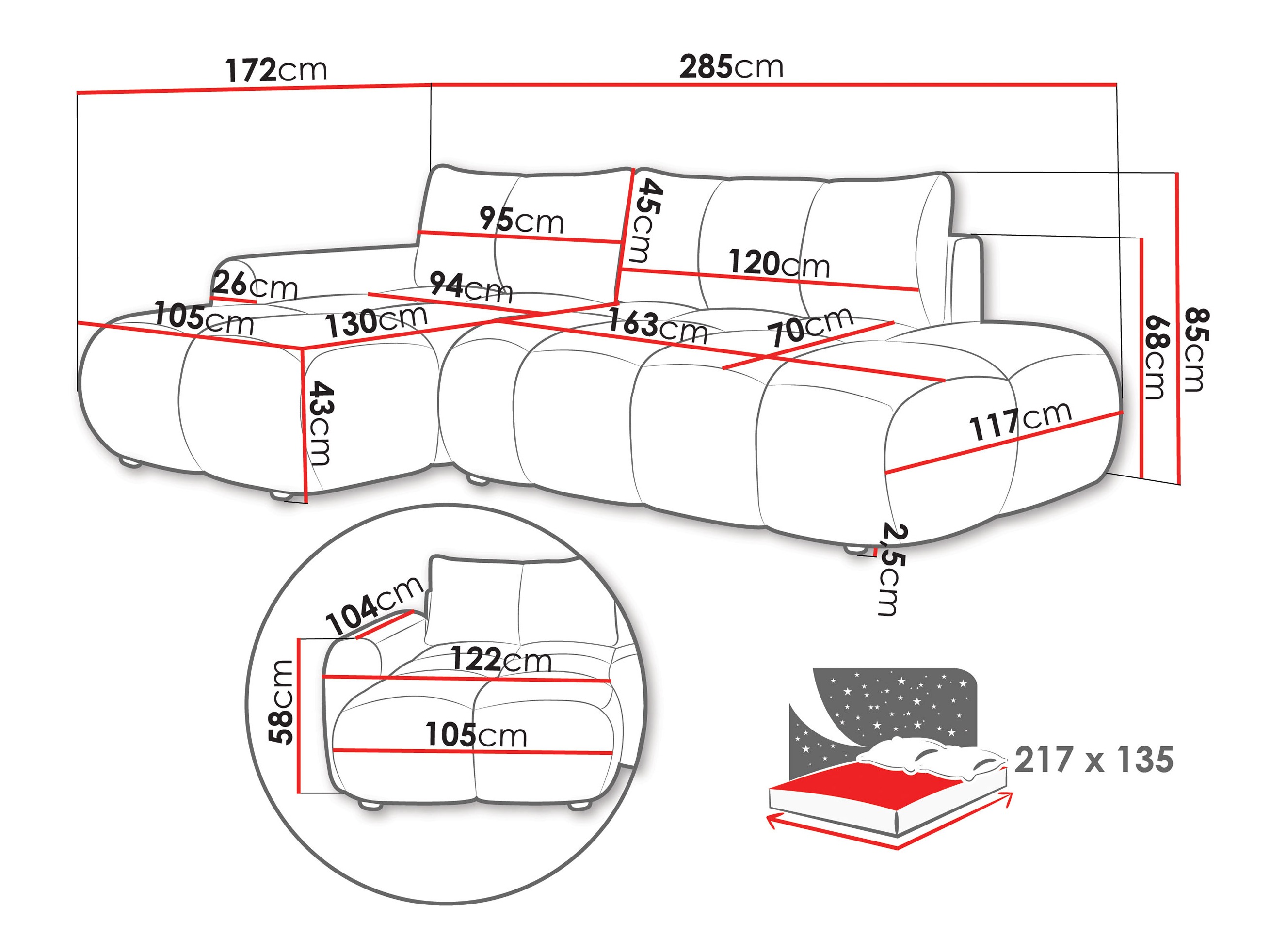 Sofá rinconero TrendyNest Ansera (Flow 02)