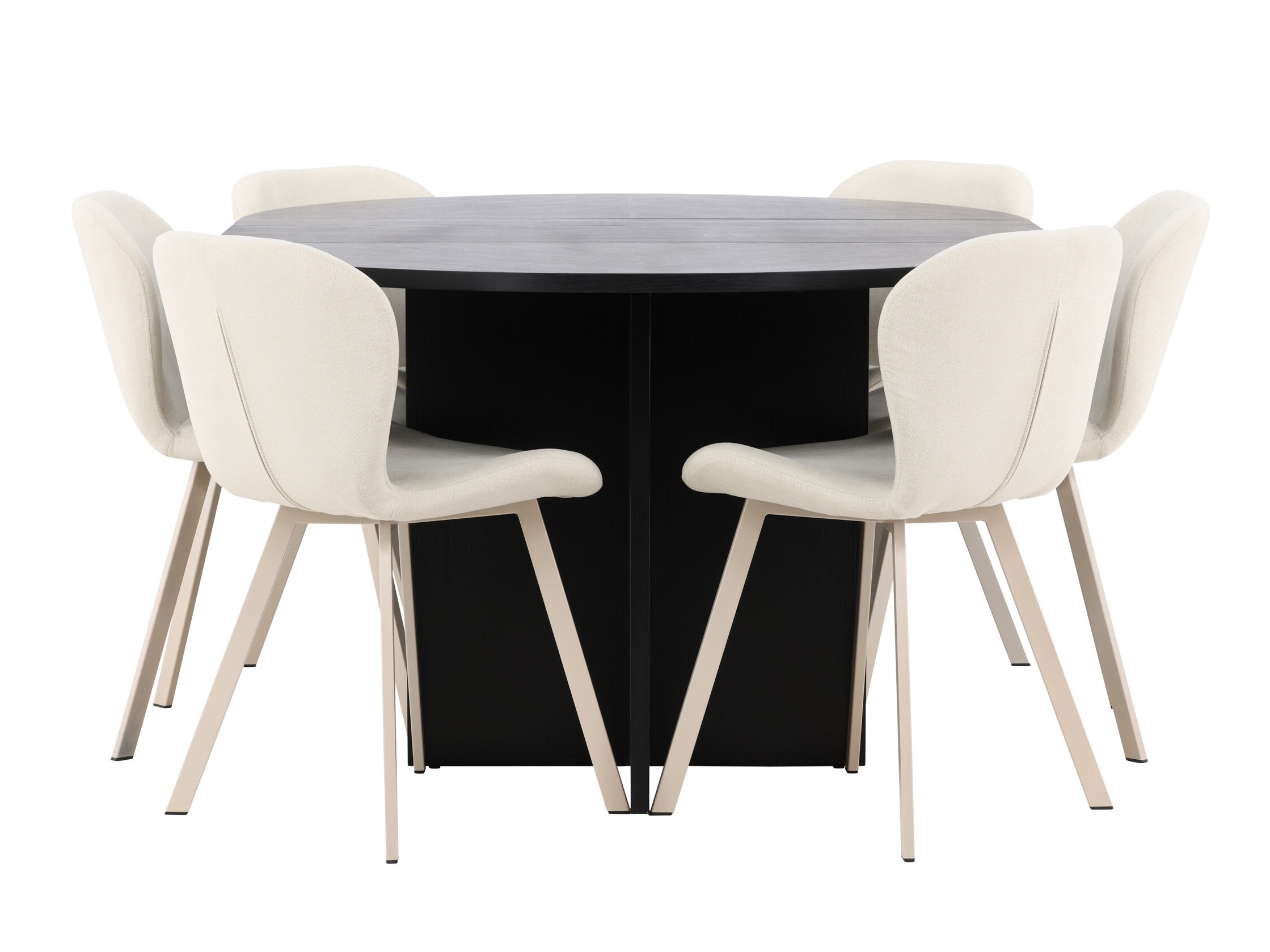 Conjunto de mesas y sillas para comedor Dallas 5010 (Negro)