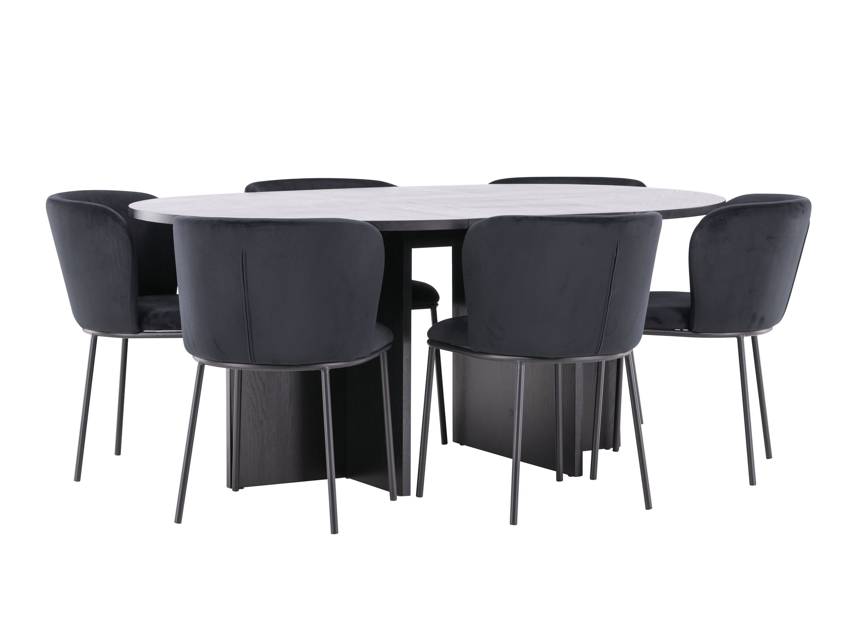 Conjunto de mesas y sillas para comedor Dallas 5013 (Negro)