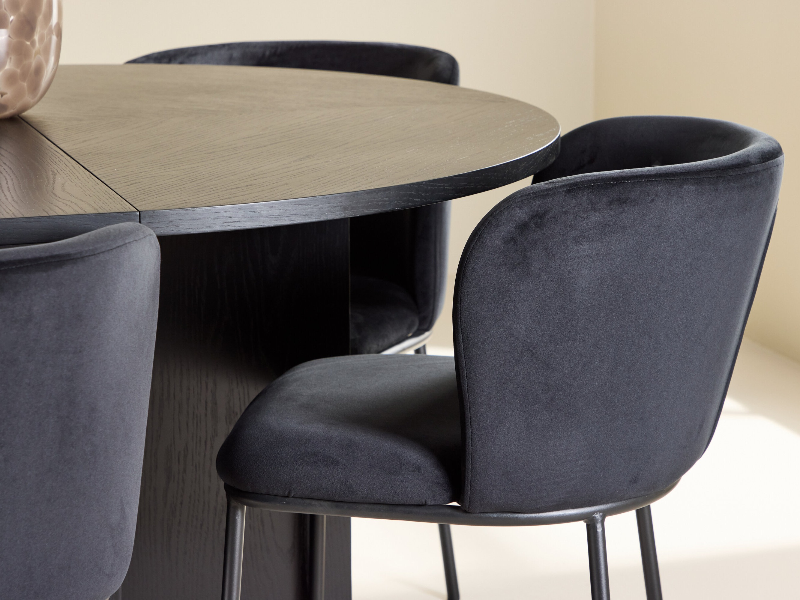 Conjunto de mesas y sillas para comedor Dallas 5013 (Negro)