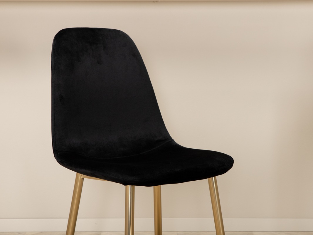 Conjunto de mesas y sillas para comedor Dallas 5016 (Negro + Dorado)