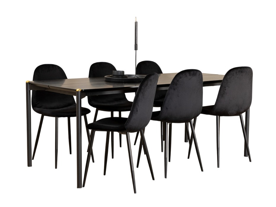 Conjunto de mesas y sillas para comedor Dallas 5016 (Negro)