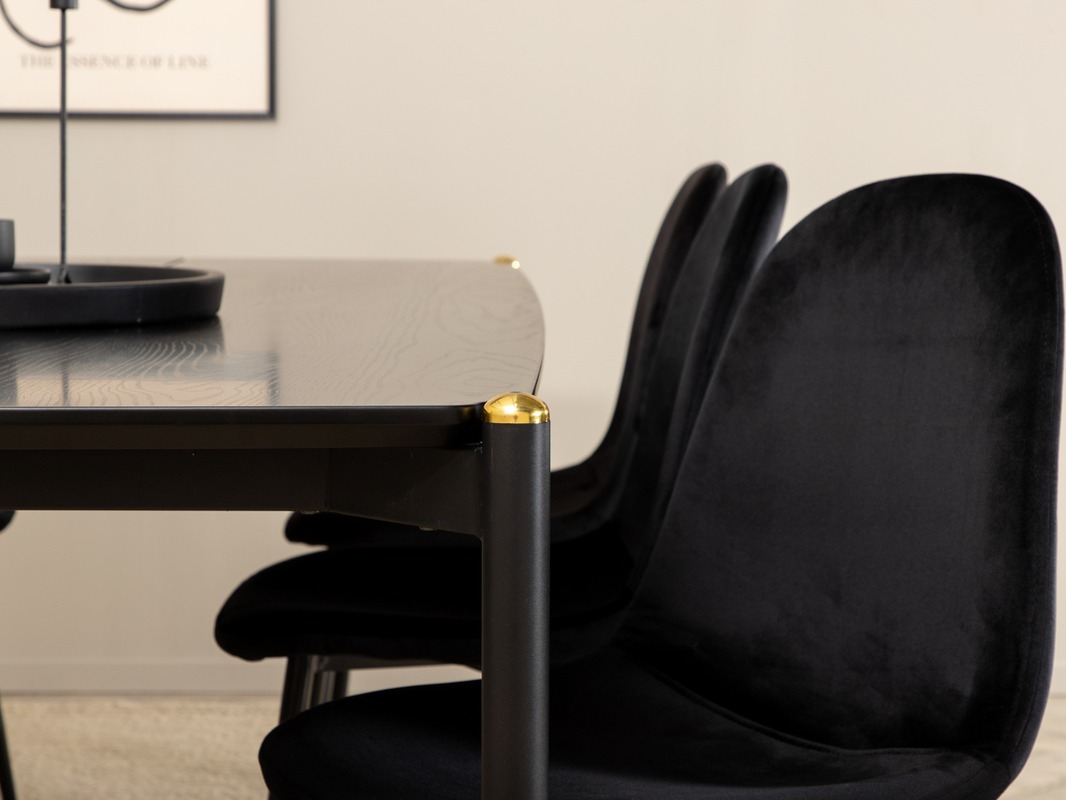 Conjunto de mesas y sillas para comedor Dallas 5016 (Negro)