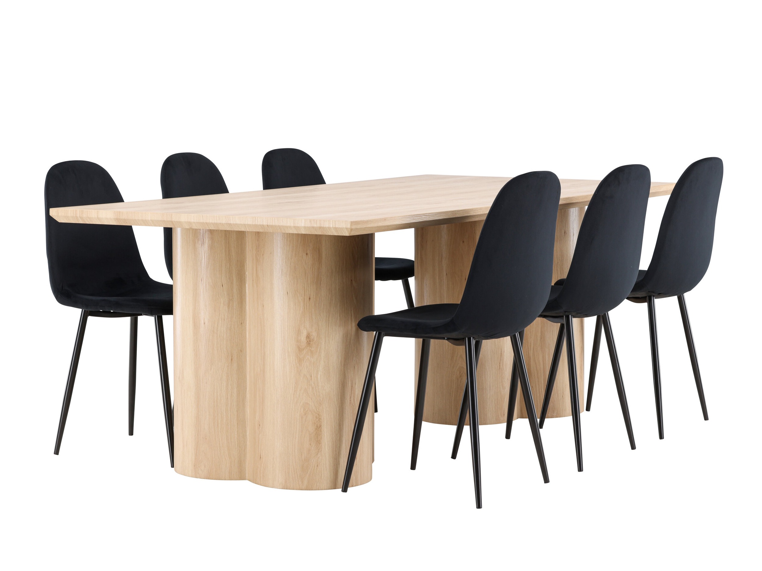 Conjunto de mesas y sillas para comedor Dallas 5018 (Negro)